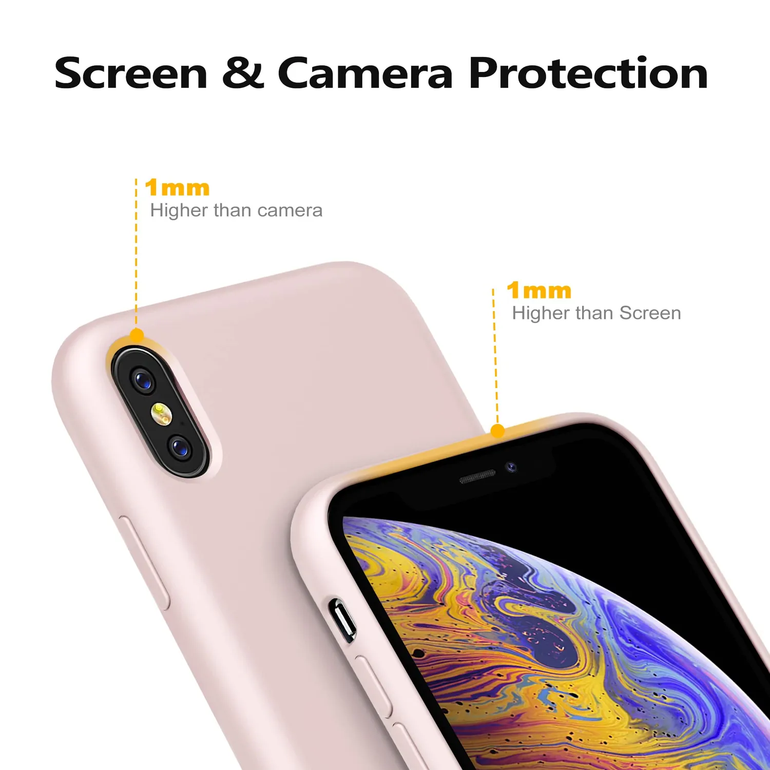 YATWIN iPhone XS Max Silikonhülle Rosa weich