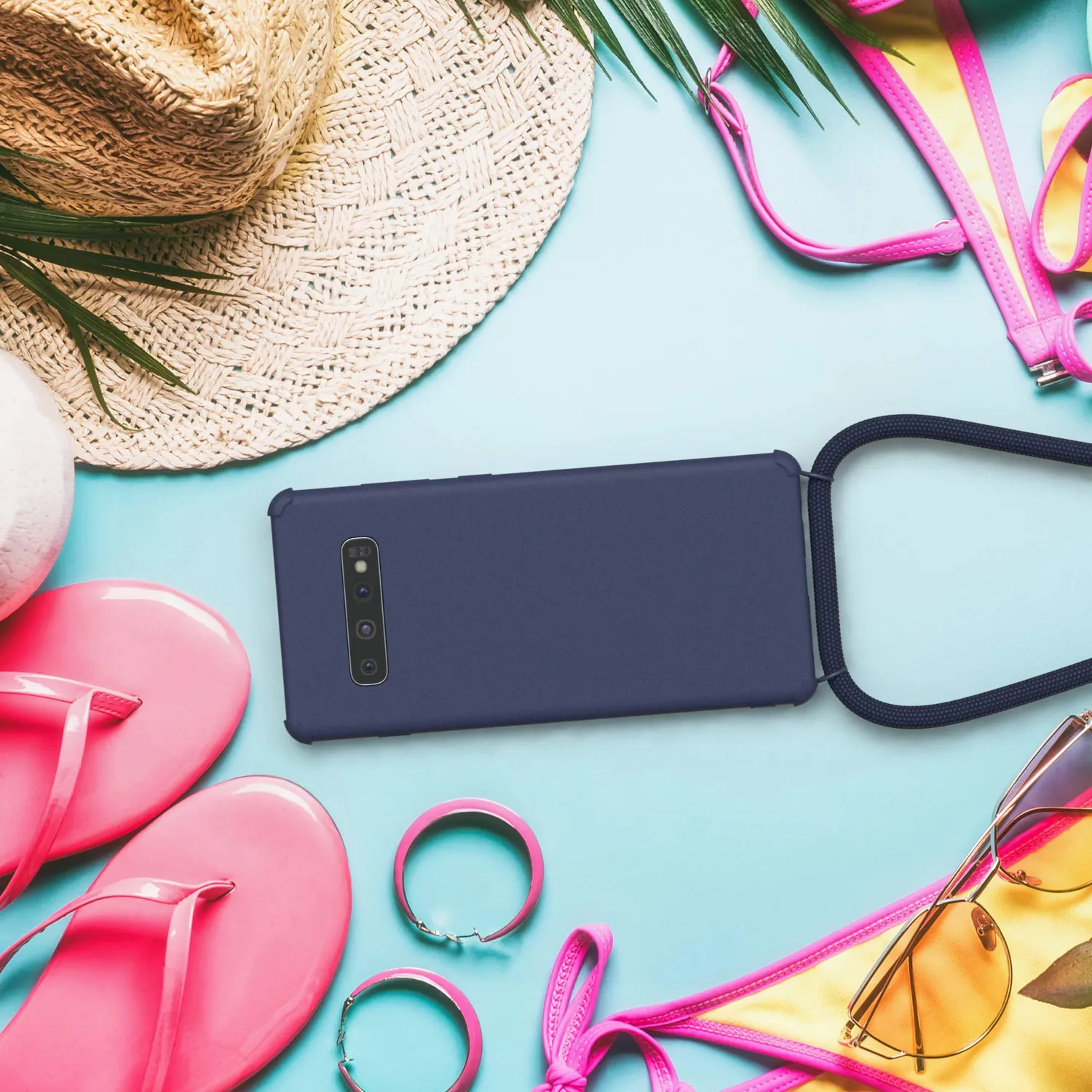 EAZY CASE Galaxy S10 Plus Handykette Nachtblau Silikon
