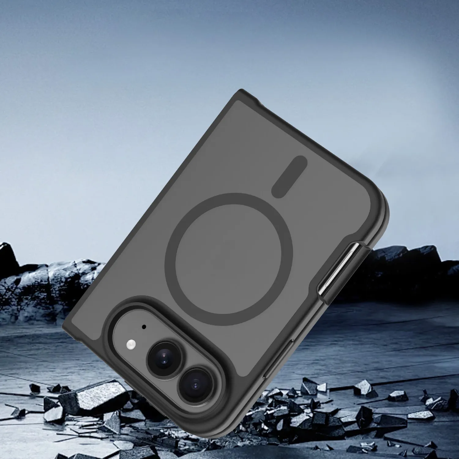 arktis Duo Solid Case MagSafe Hülle Schwarz matt