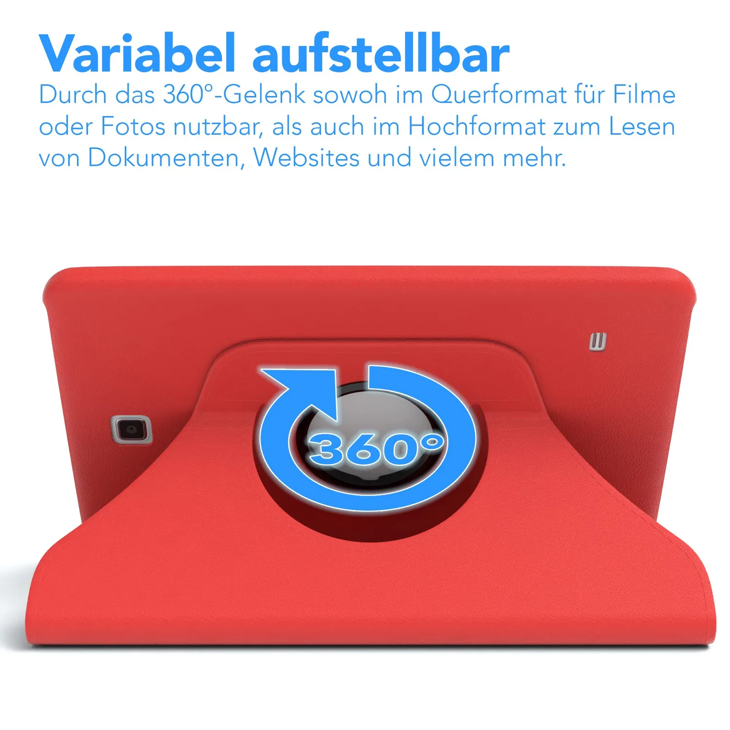 EAZY CASE Galaxy Tab 3 7.0 Rotation Hülle Rot 360°