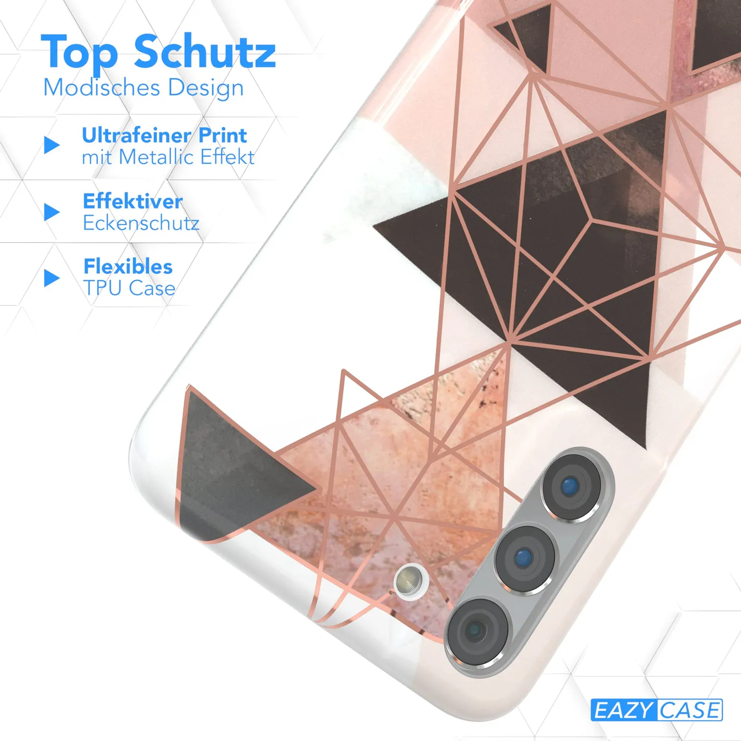 EAZY CASE Galaxy S21 Silikonhülle Rosa-Braun