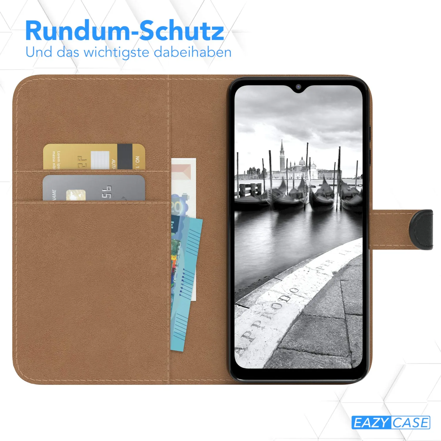 EAZY CASE Galaxy A12 Klapphülle Schwarz Book