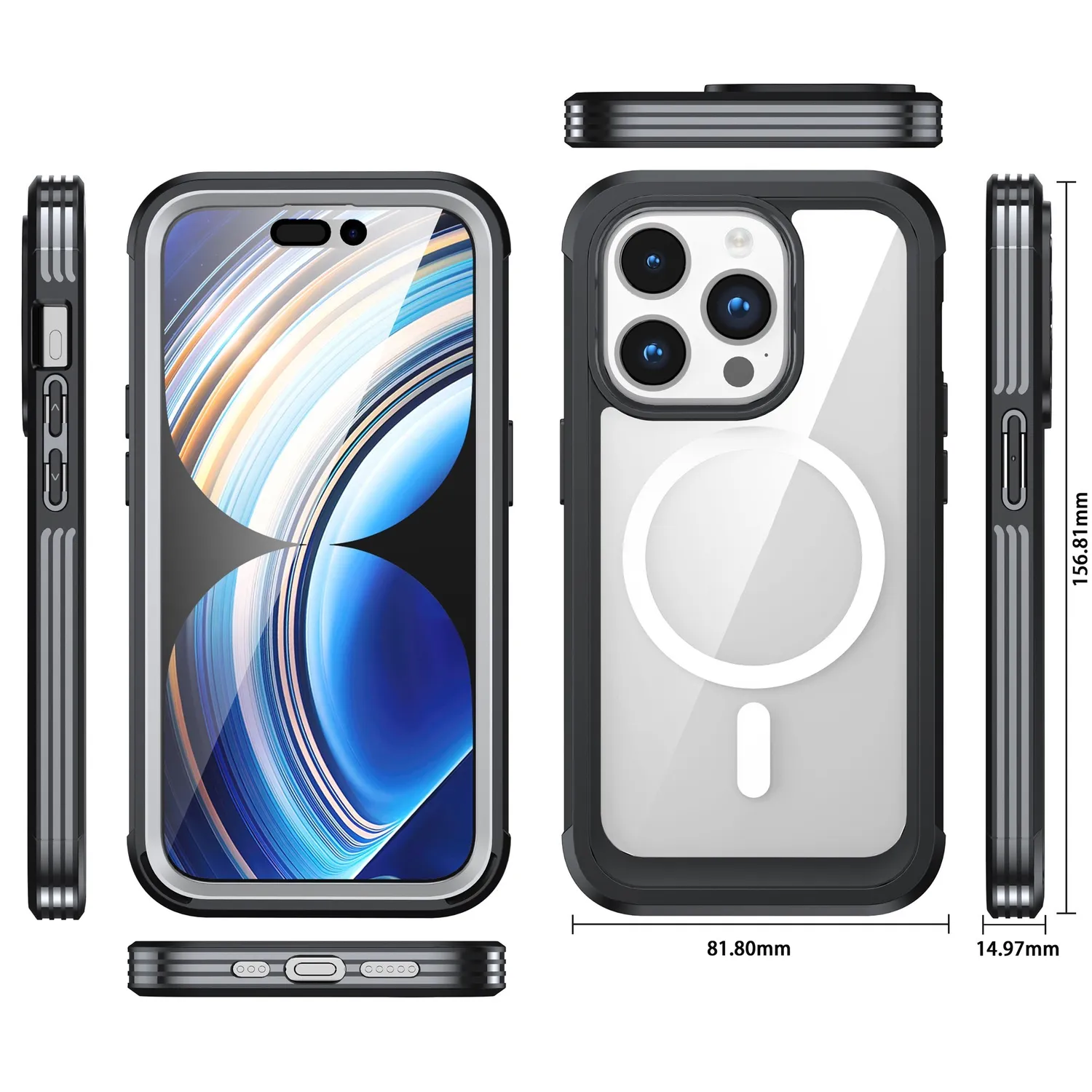 arktis 360ULTIMATE iPhone 15 Pro Max Hülle schwarz 360°