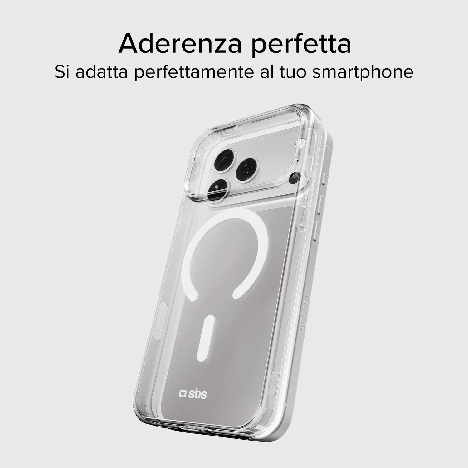 SBS iPhone 17 Pro Hülle transparent MagSafe dünn