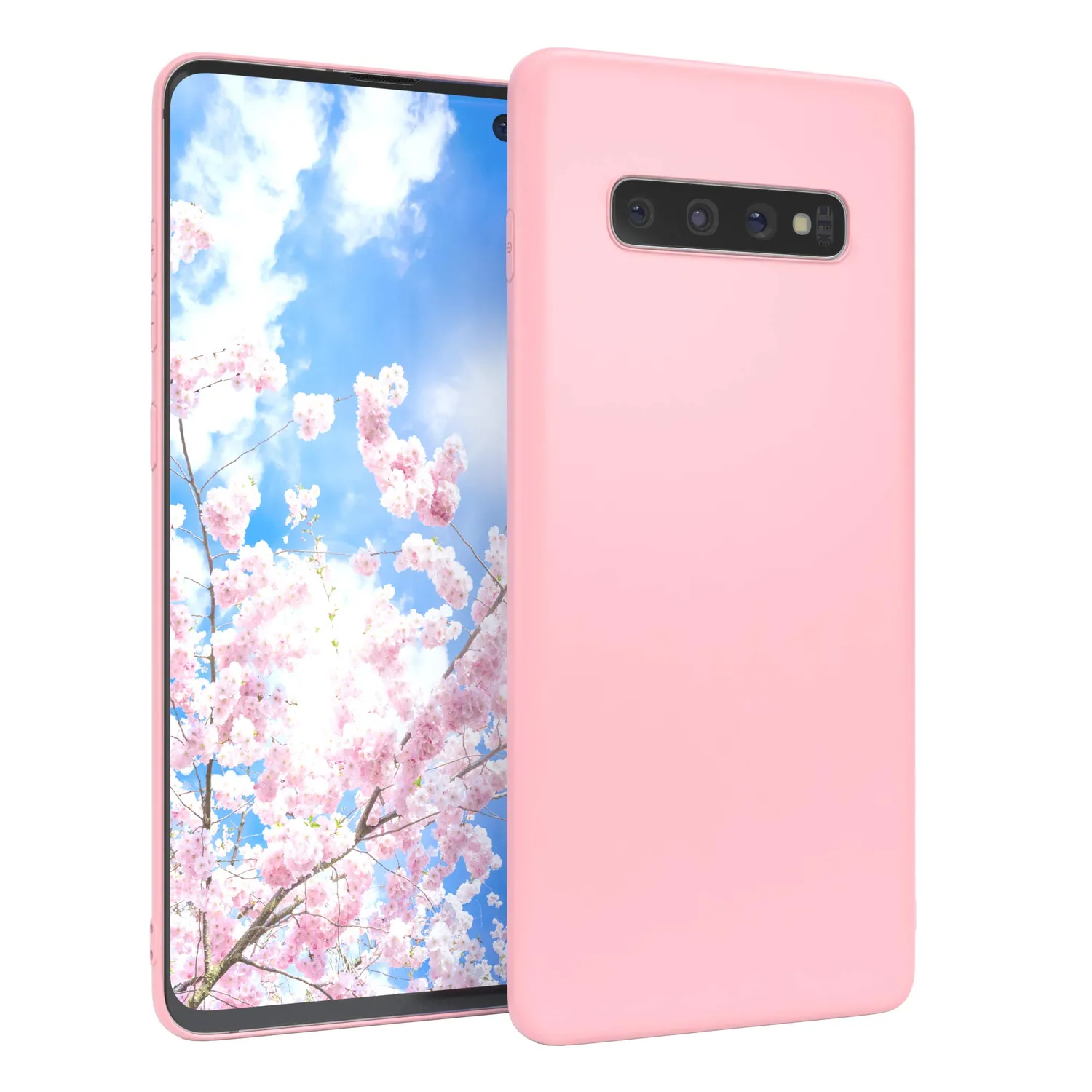 EAZY CASE Galaxy S10 Plus Silikonhülle hellrosa 0,8 mm