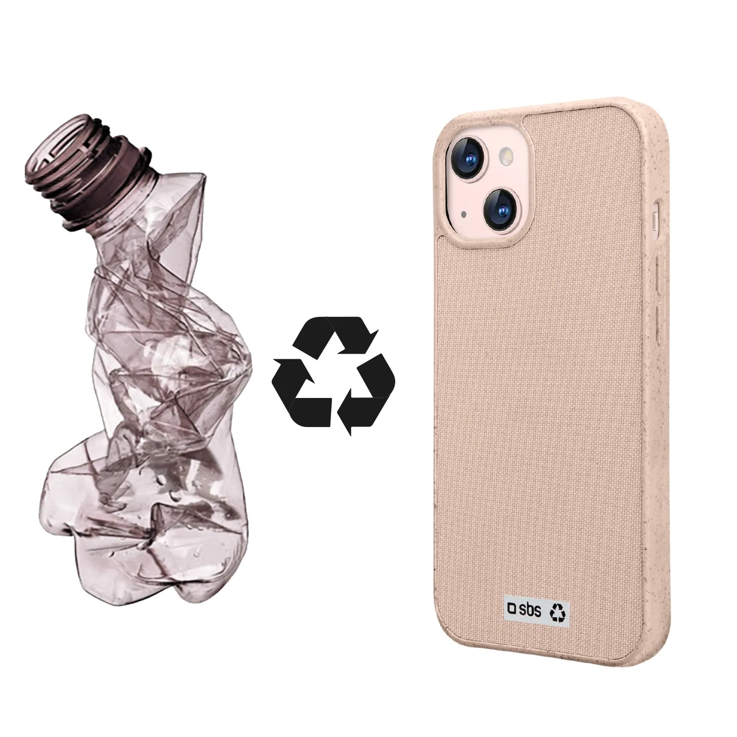 SBS R-Case iPhone 13/14 Handyhülle rosa aus R-PET