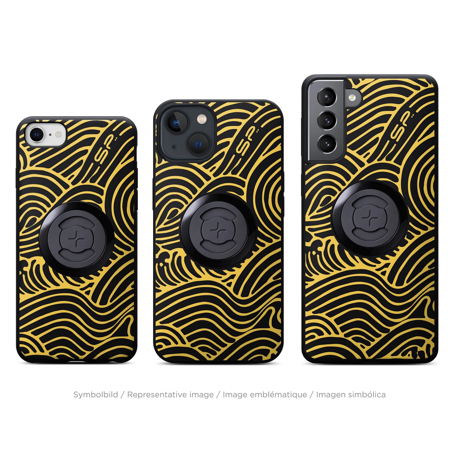 SP Connect Edition Waves Handyhülle iPhone 17 Gelb Halter