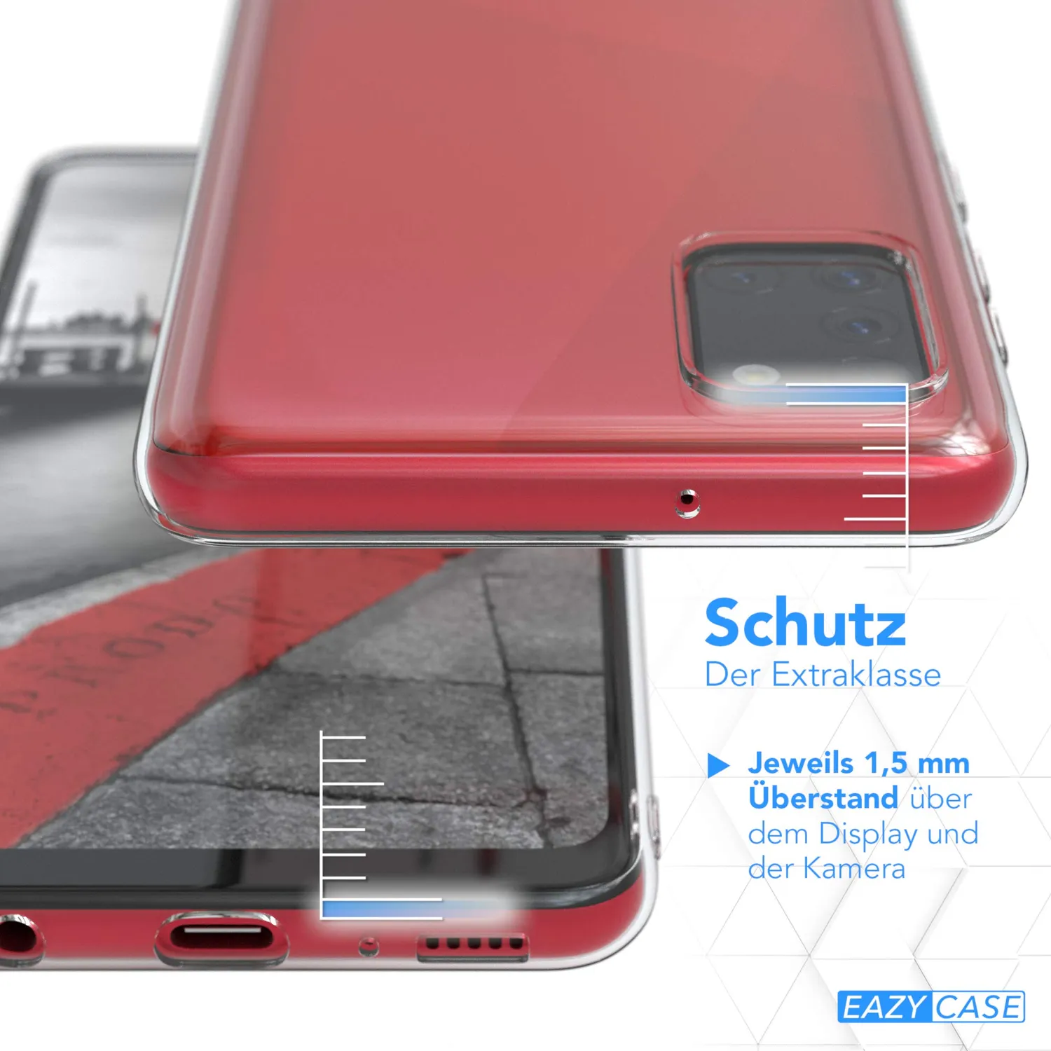 EAZY CASE Samsung Galaxy A31 Silikonhülle transparent 0,8mm dünn