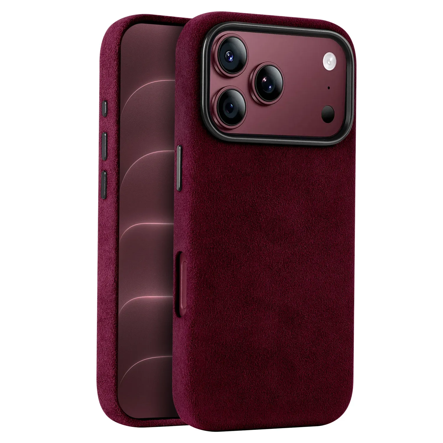 arktis iPhone 18 Pro Max Hülle Schwarz Alcantara