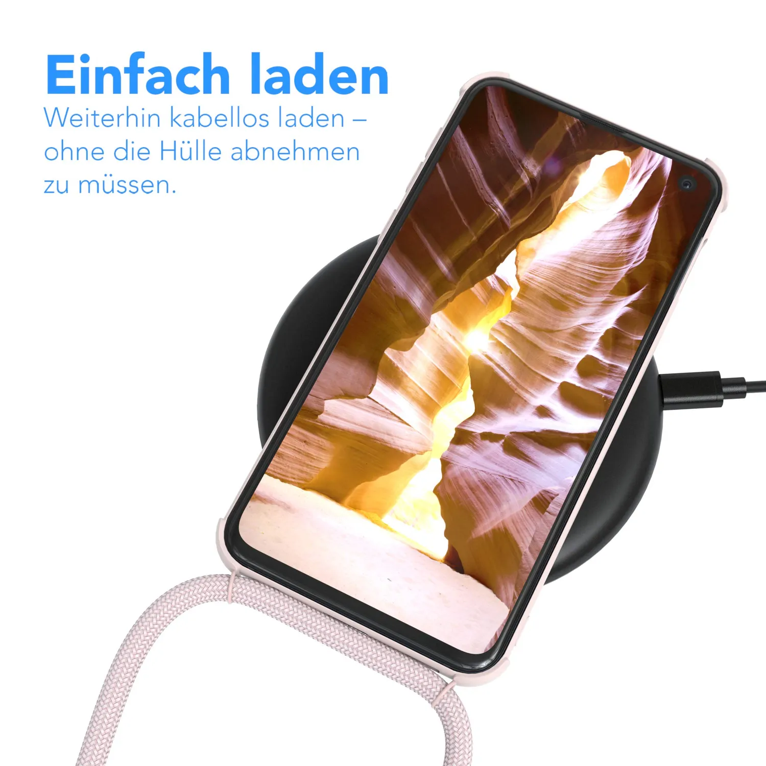 EAZY CASE Classic Galaxy S10e Handykette Altrosa Silikon