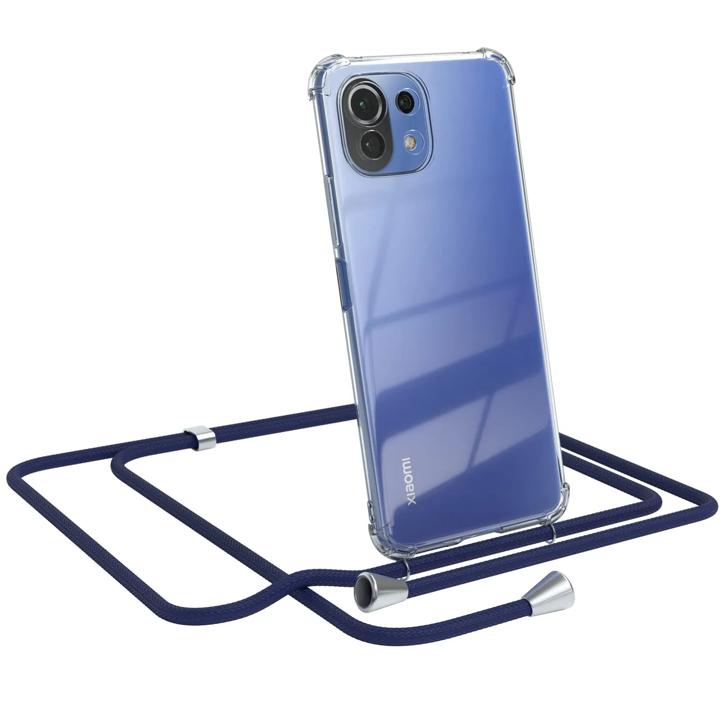 EAZY CASE Classic Xiaomi Mi 11 Lite Handykette Anthrazit verstellbar