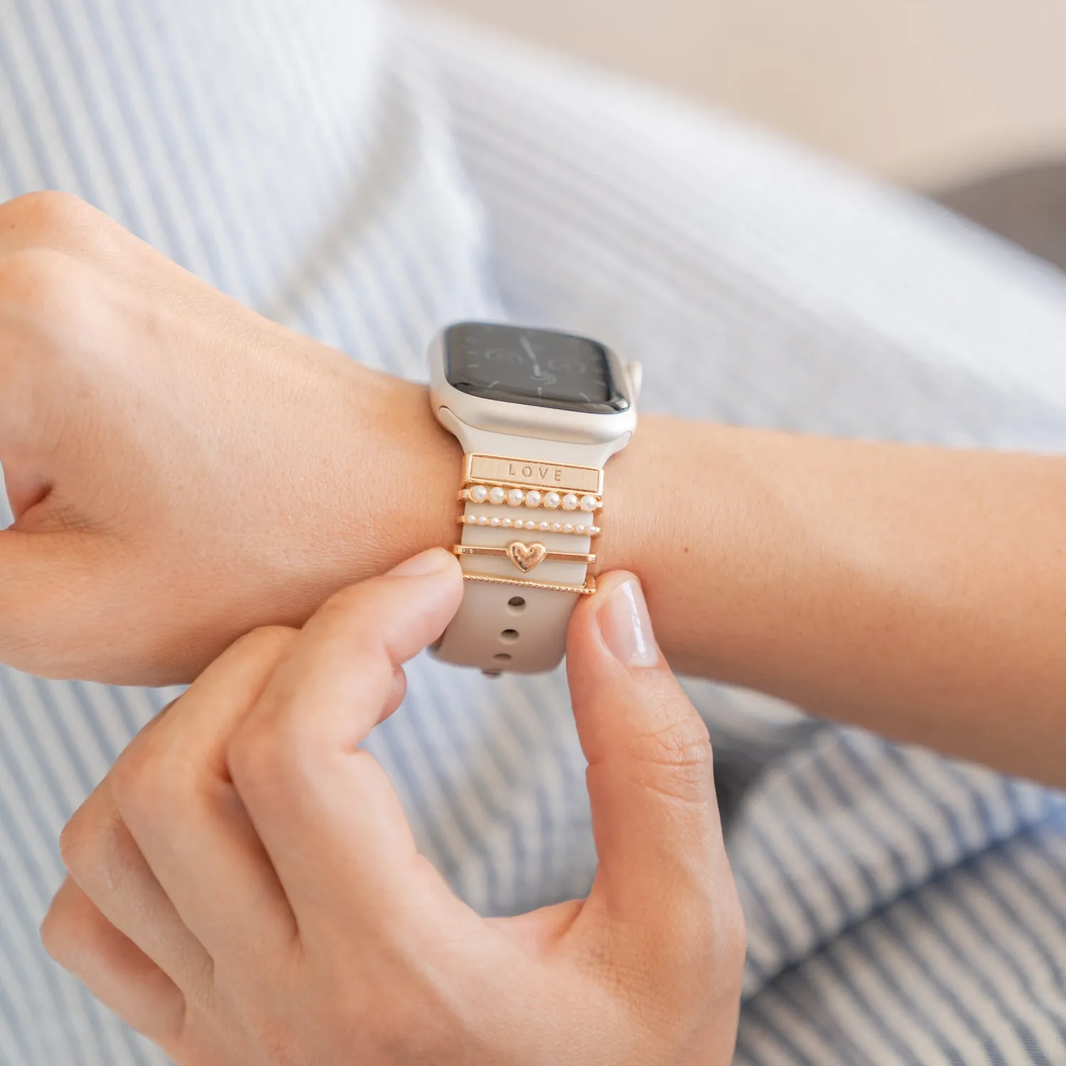 arktisband Apple Watch Charms Anhänger Love Edelstahl