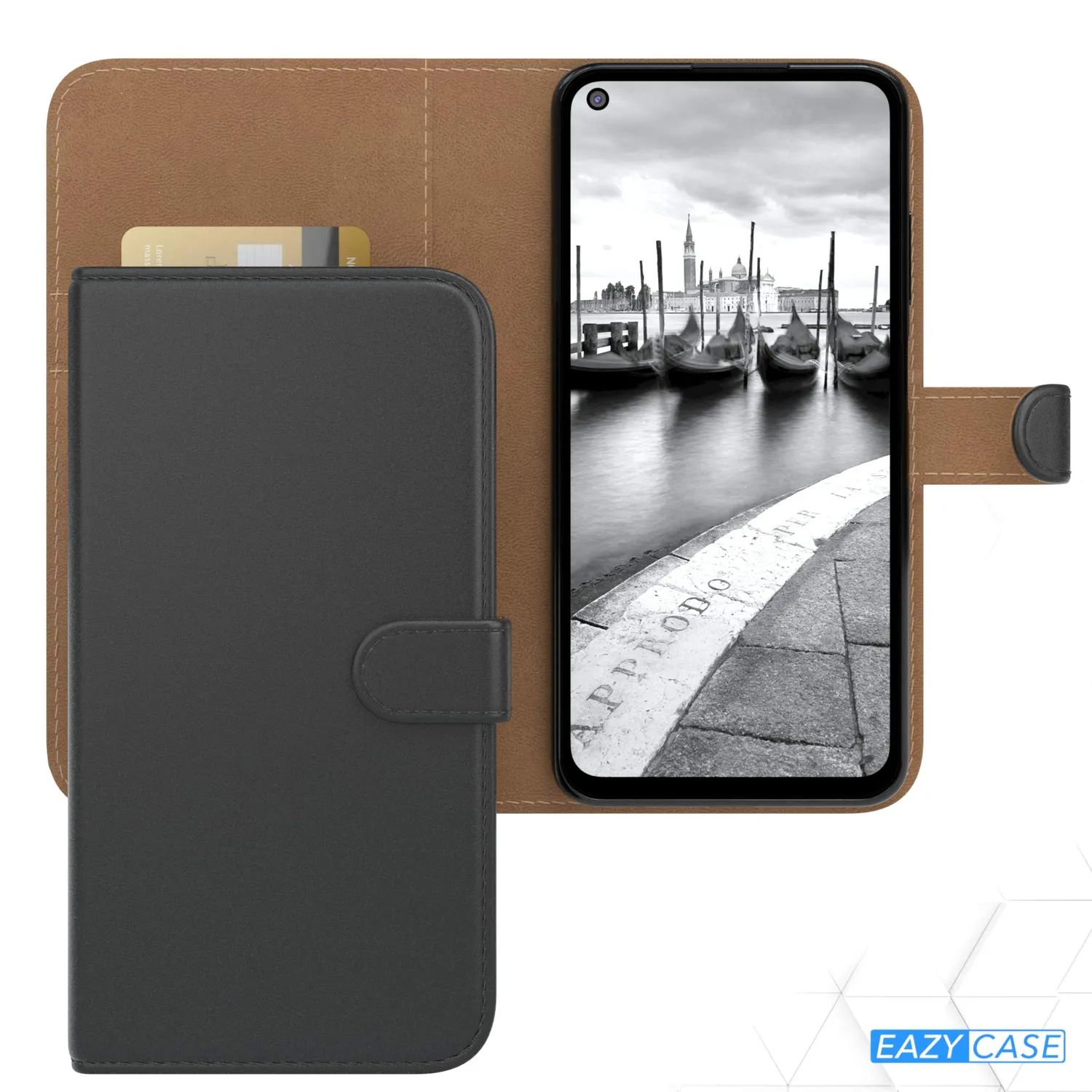 EAZY CASE Redmi Note 9T 5G Klapphülle Book Schwarz Magnet