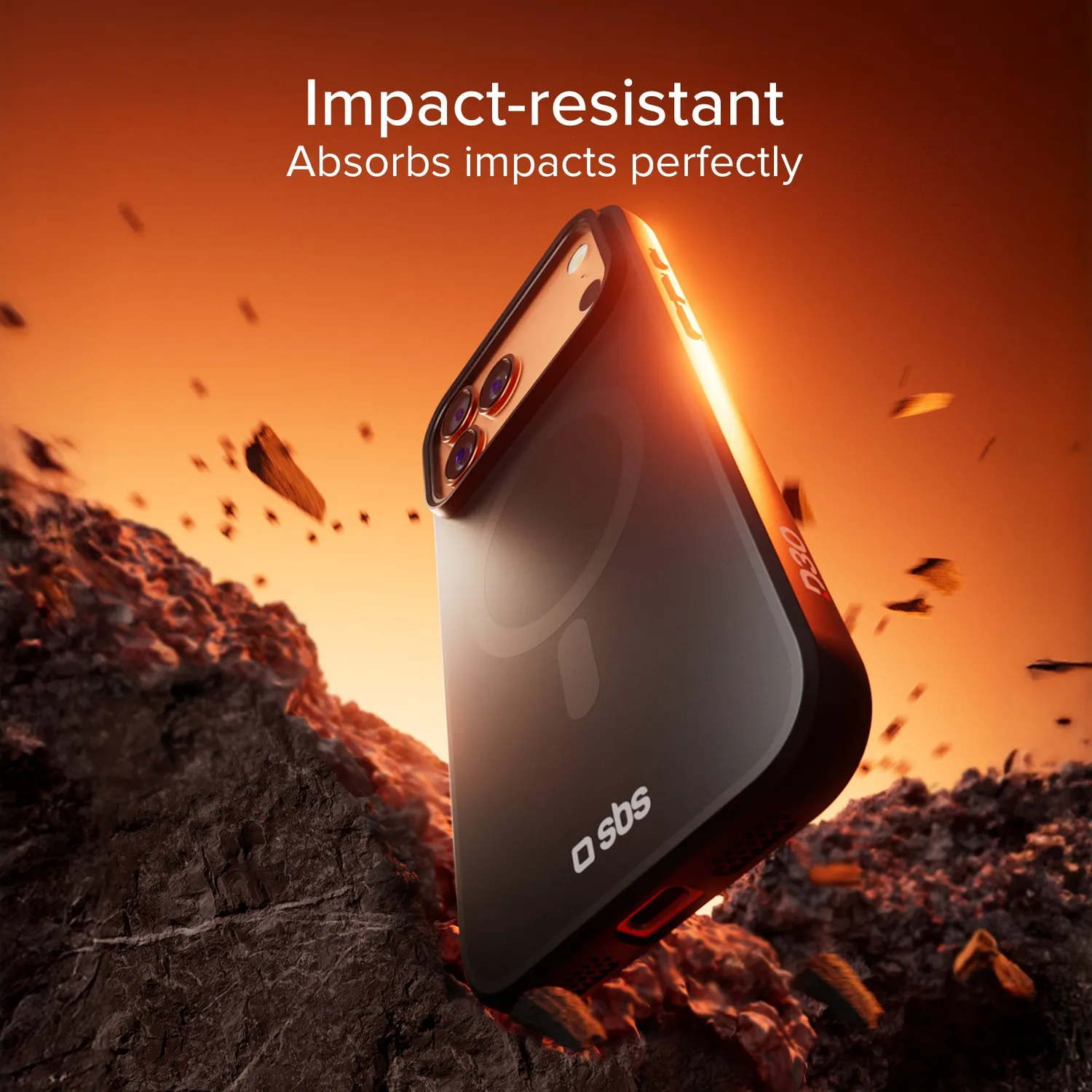 SBS D3O iPhone 17 Pro Max Hülle schwarz stoßfest