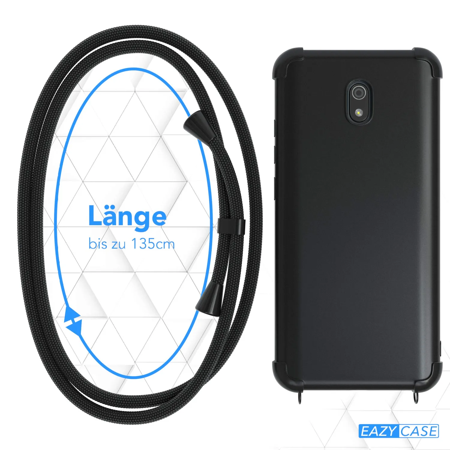 EAZY CASE Redmi 8a Handykette Schwarz Silikon