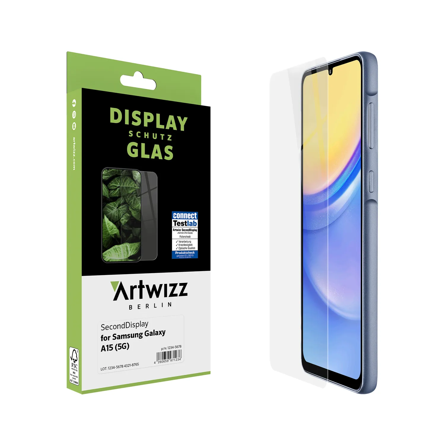 Artwizz SecondDisplay Galaxy A15 Panzerglas 5G 9H