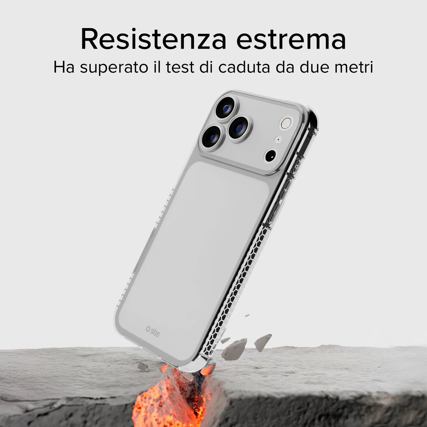 SBS Extreme X2 iPhone 17 Pro Max Hülle transparent
