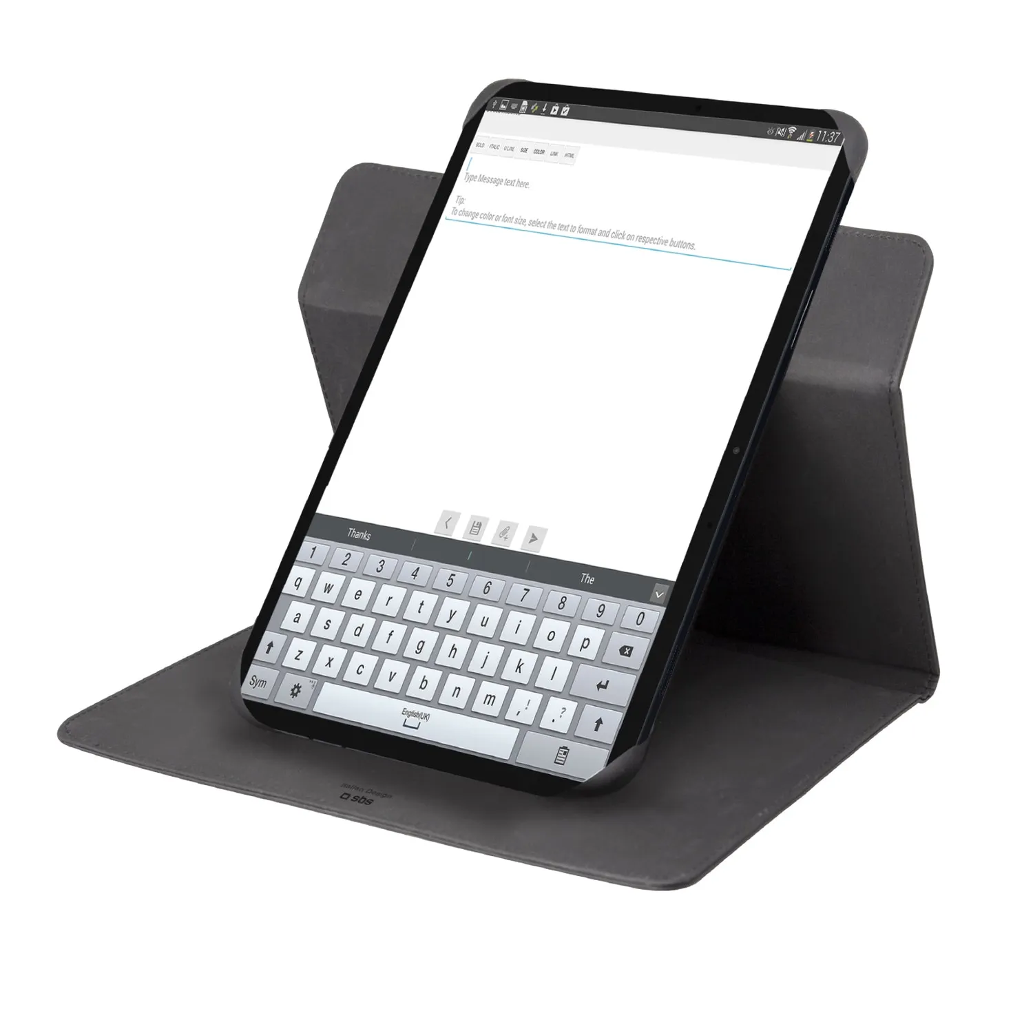 SBS Book Case Tablet-Hülle bis 11 Zoll mit 360° Stand schwarz