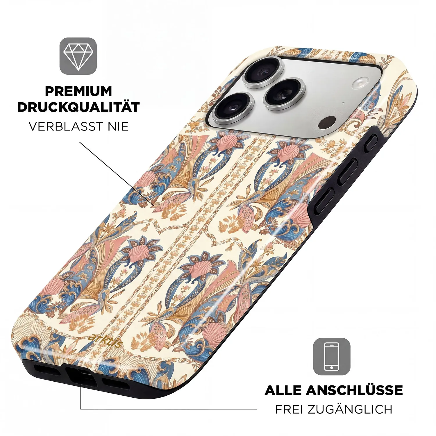 arktis Peacock Palace iPhone 16 Pro Max Hülle MagSafe