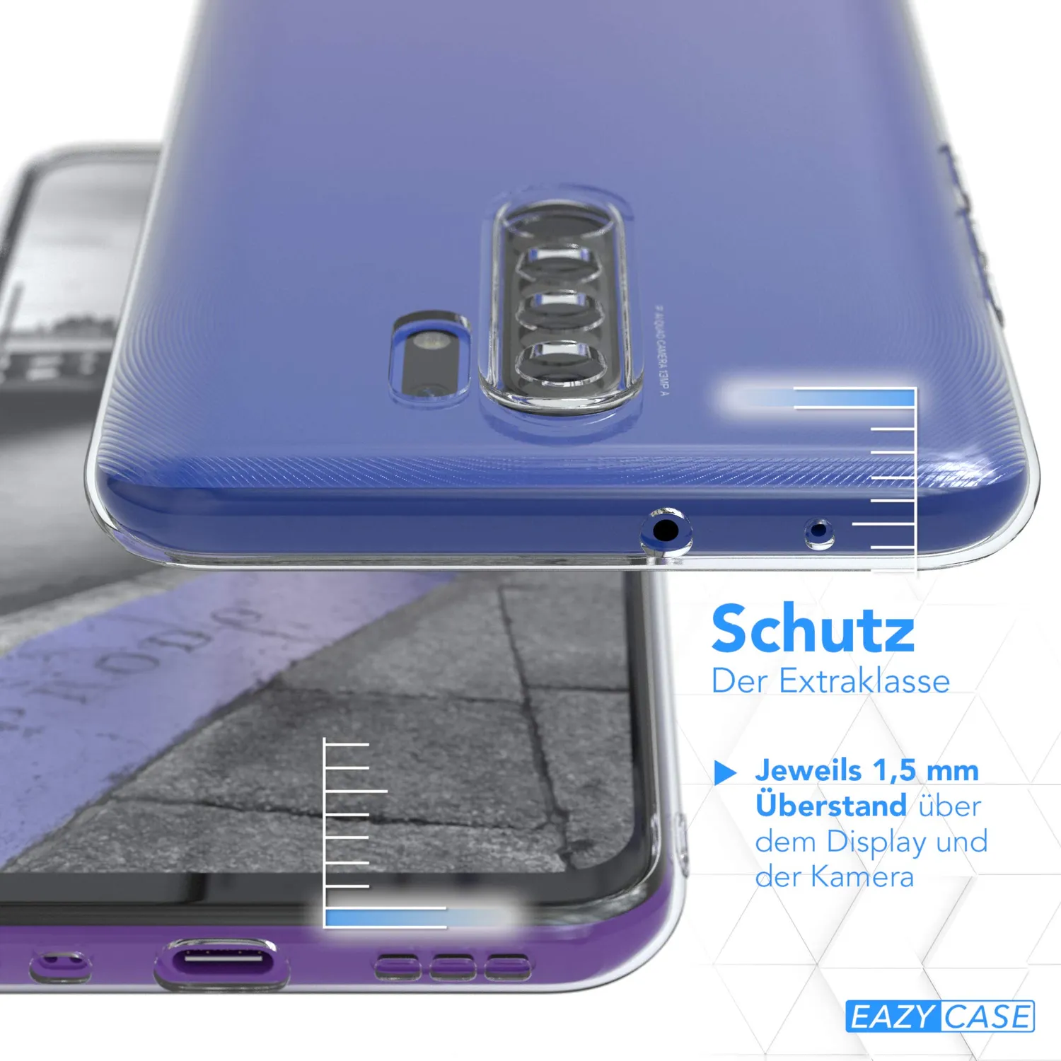 EAZY CASE Redmi 9 Silikon Hülle Transparent ultradünn