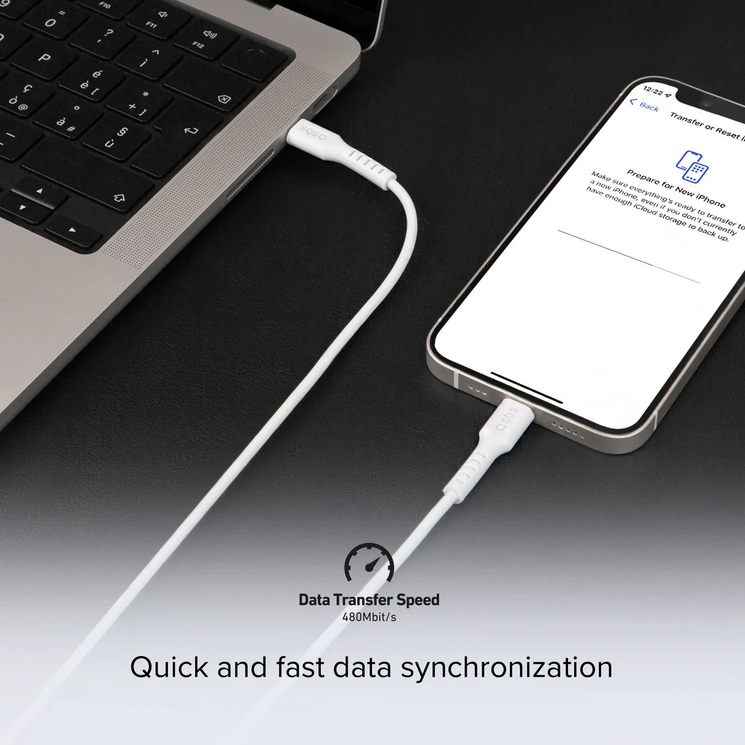 SBS USB-C Ladekabel 240W PD 3 Meter E-Mark