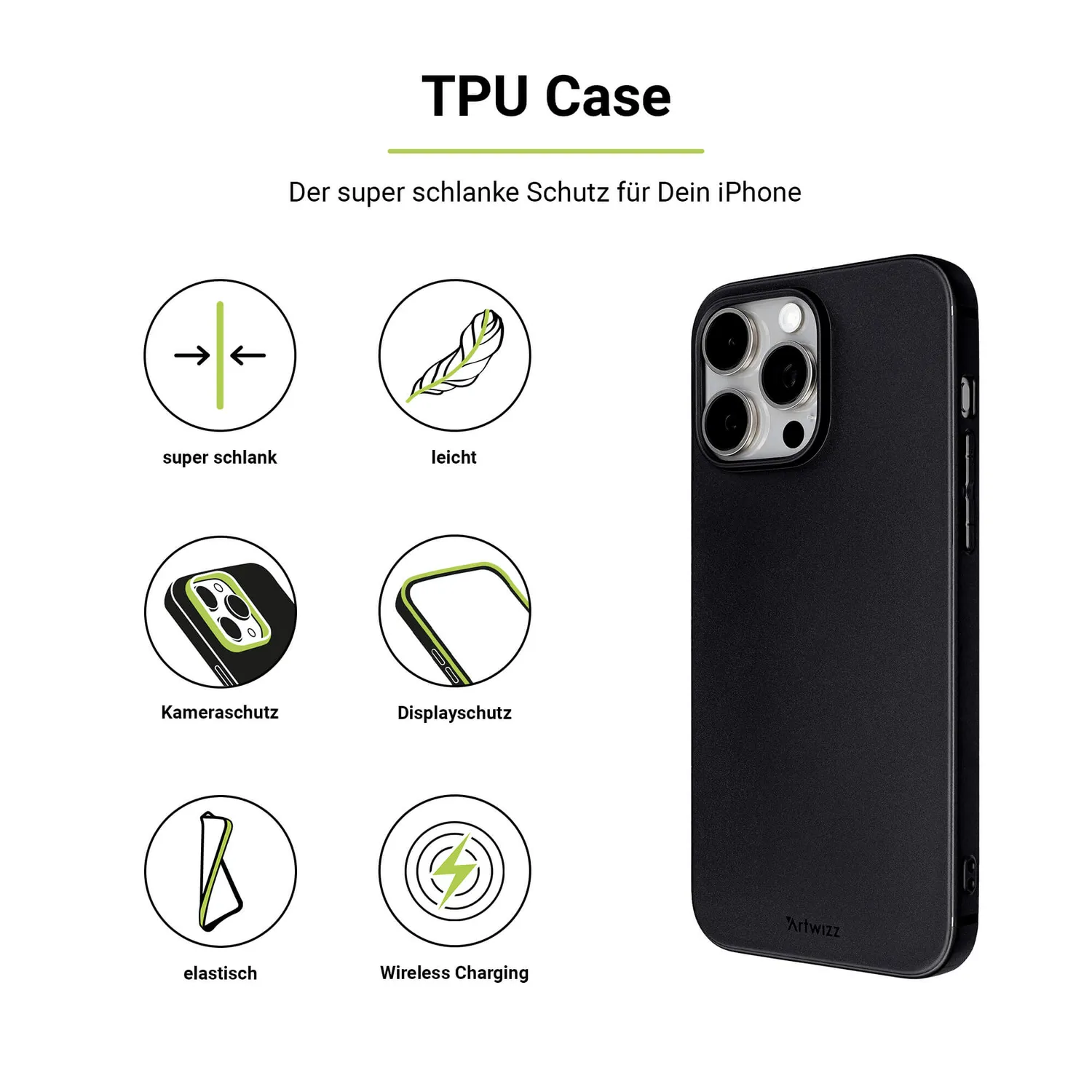 Artwizz TPU Case iPhone 16 Pro Max Hülle schlank klar