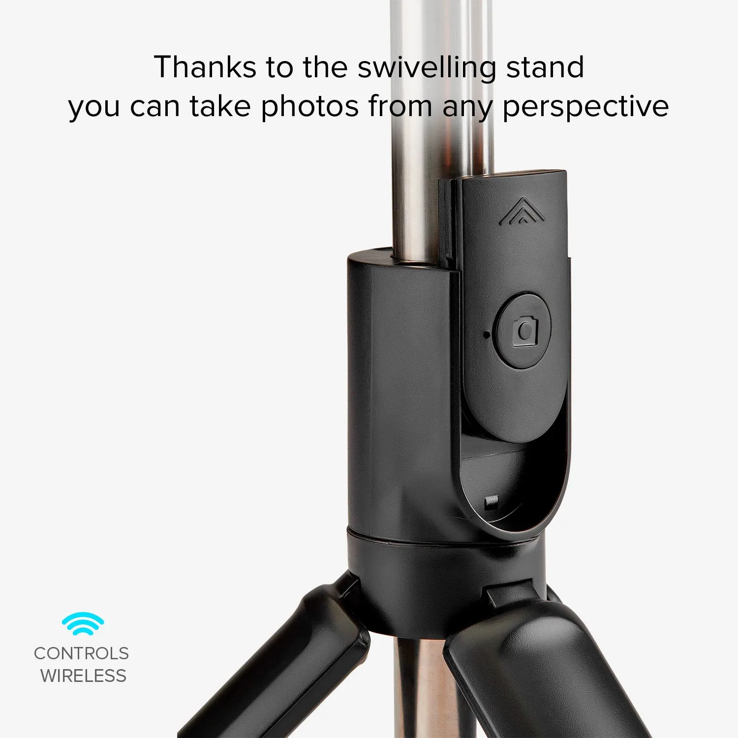 SBS Selfie-Stick Wireless LED 67cm Schwarz Bluetooth
