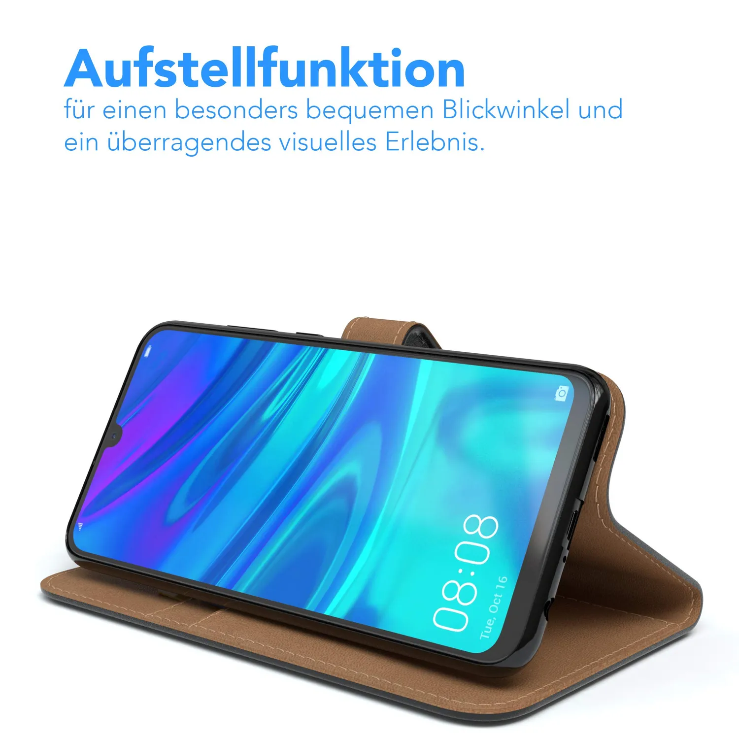 EAZY CASE P Smart 2019 Book Handyhülle Schwarz Klapp