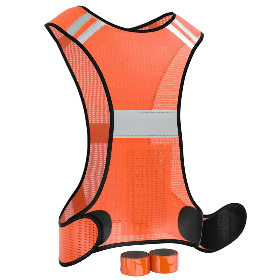 EAZY CASE Reflektor-Set 3in1 Neon Orange Weste+Bänder