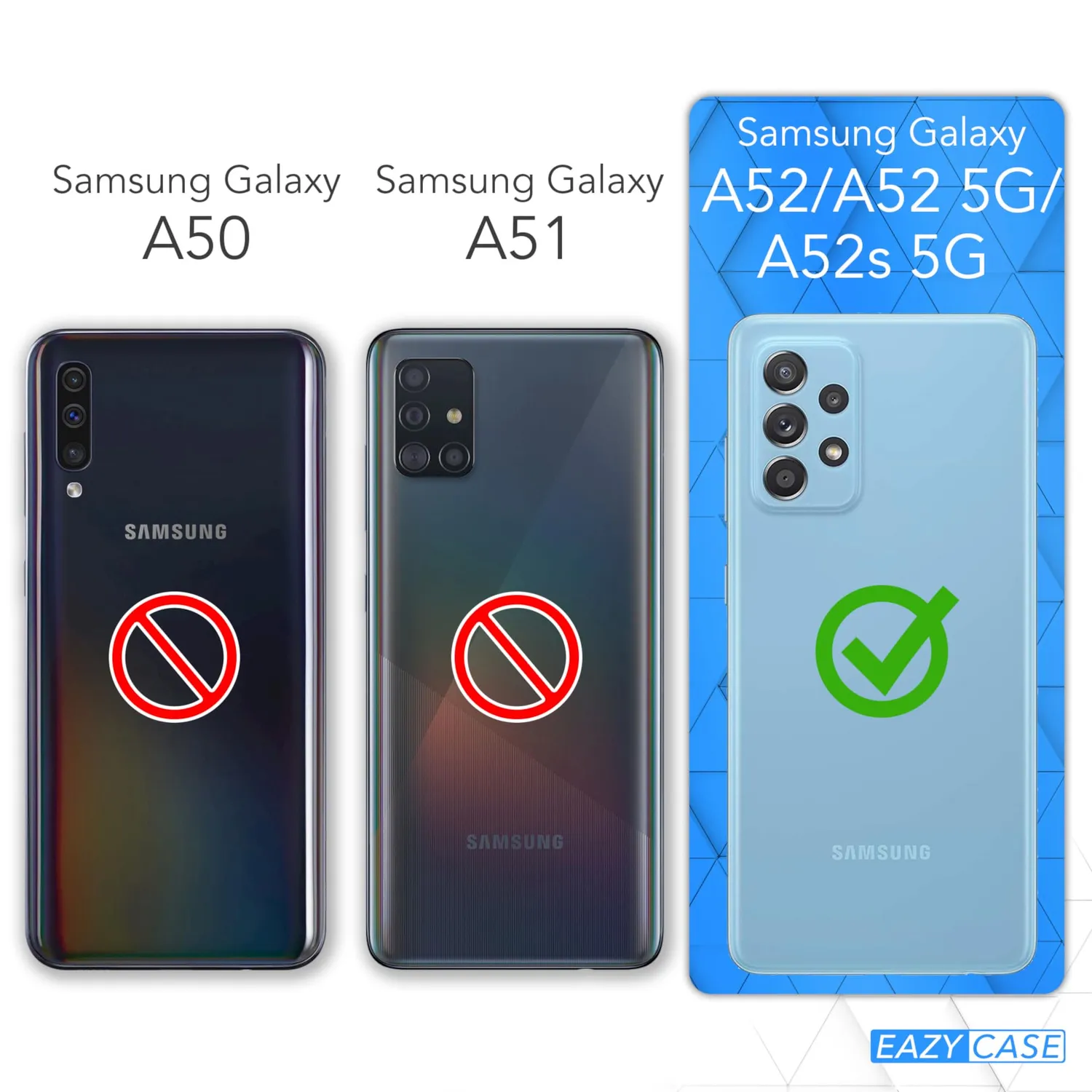 EAZY CASE Galaxy A52/A52s Handykette Transparent Beere