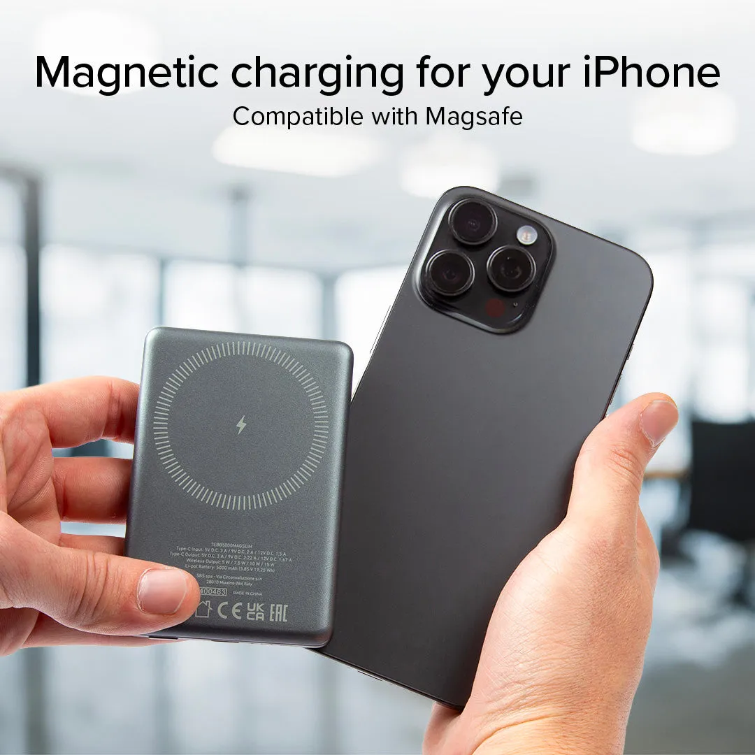SBS 5000 mAh MagSafe Powerbank Wireless 15W USB-C 20W