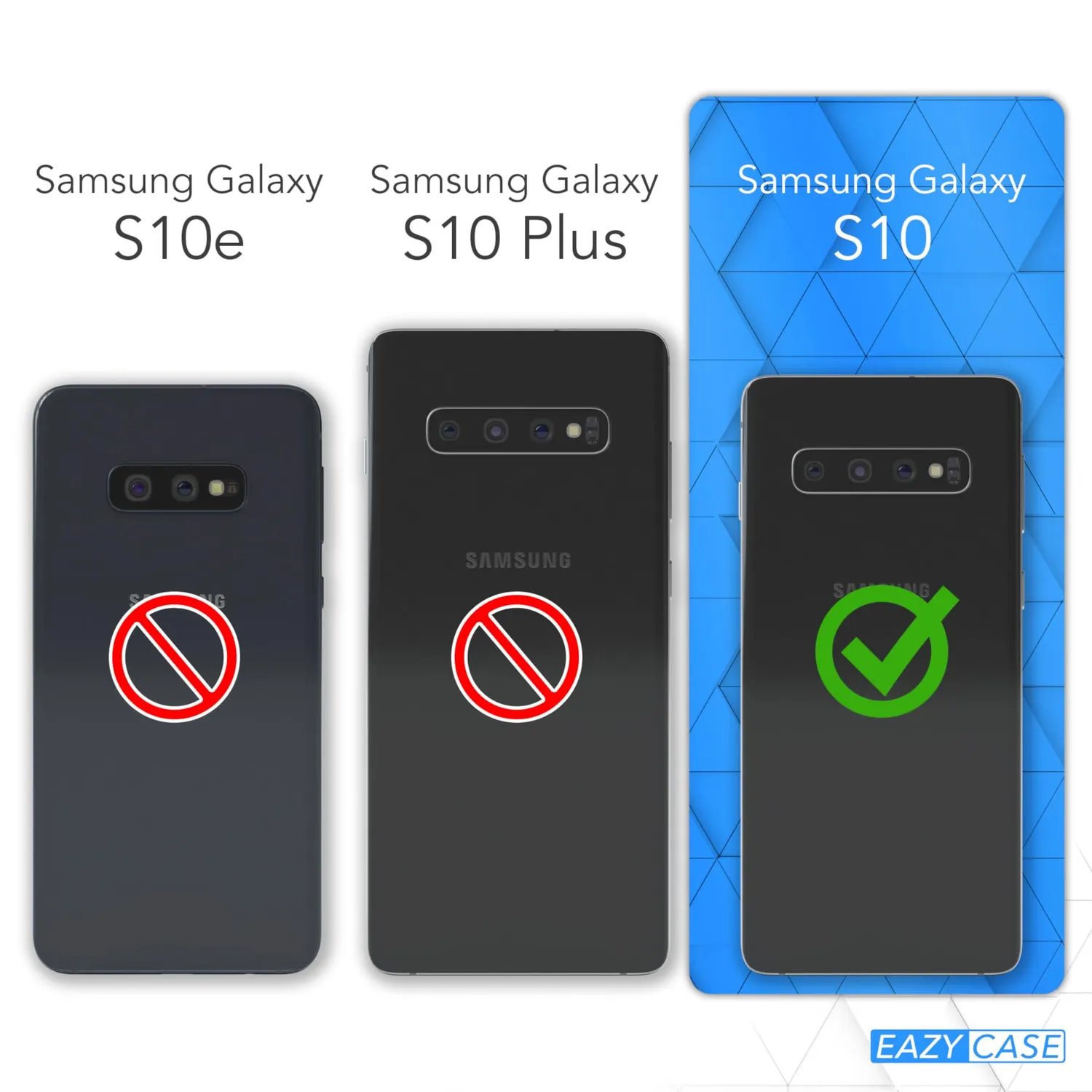 EAZY CASE Galaxy S10 Handykette Hülle Band Anthrazit Silikon