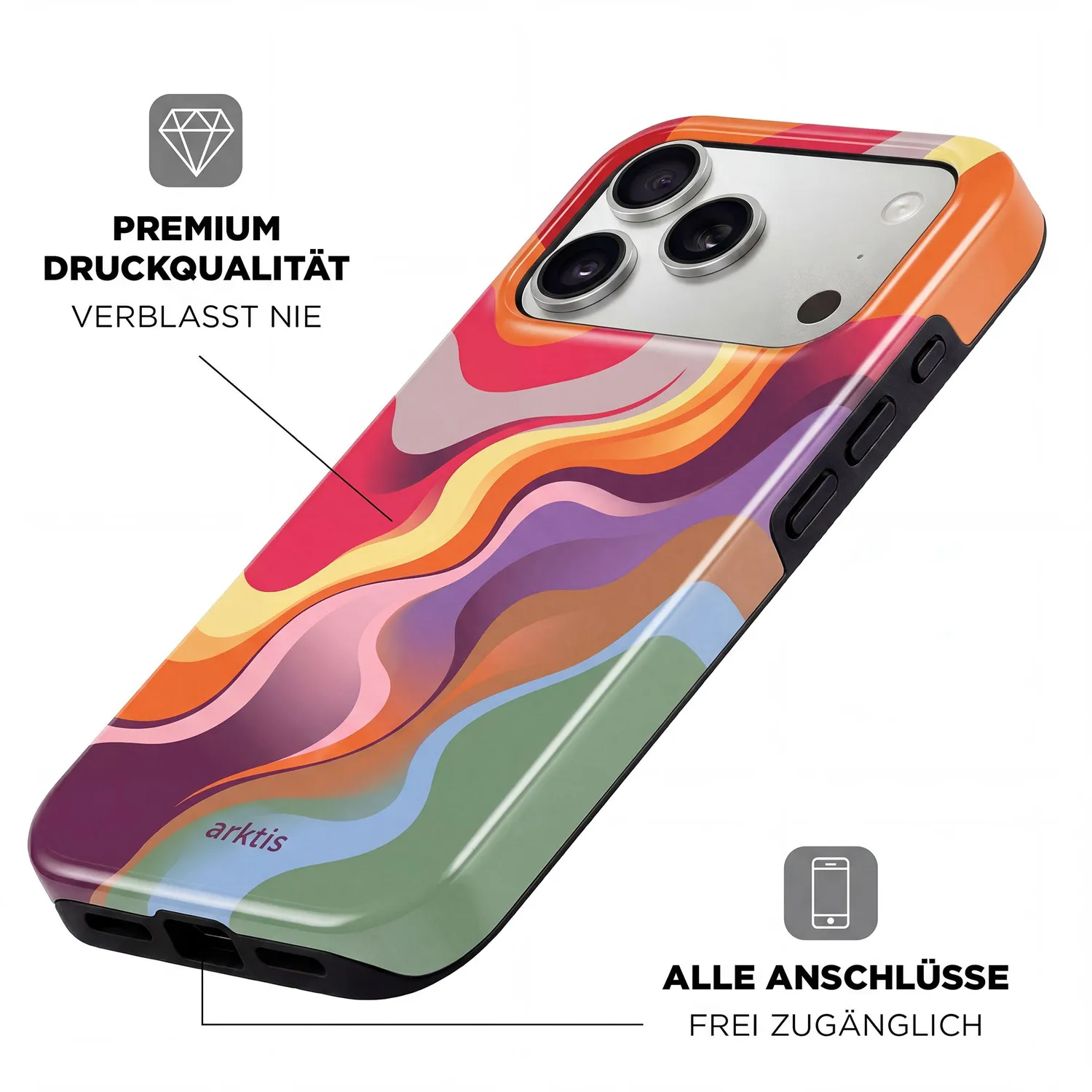 arktis iPhone 17 Hülle Happy Life Case mit MagSafe