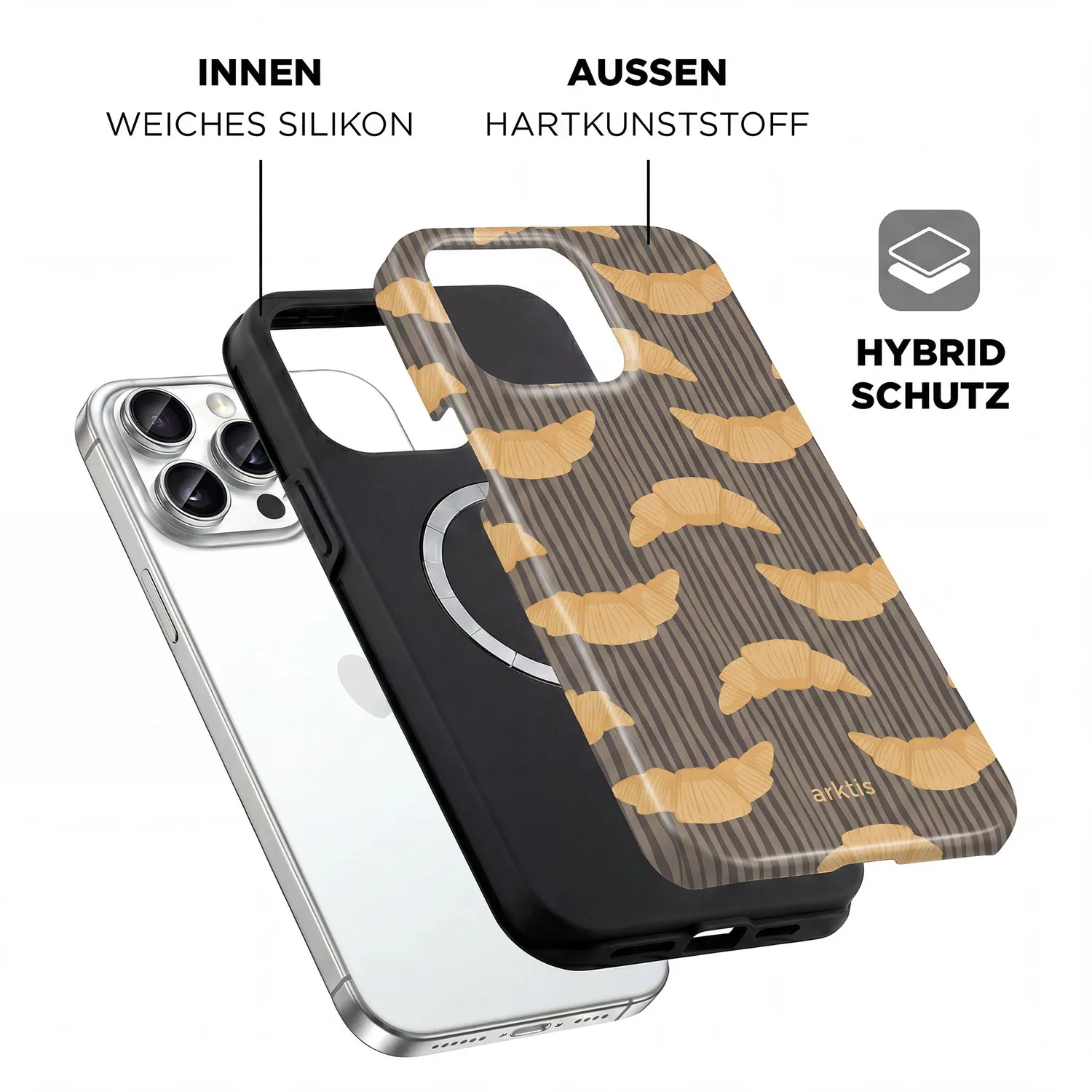 arktis French Breakfast iPhone 15 Pro Max Hülle mit Print