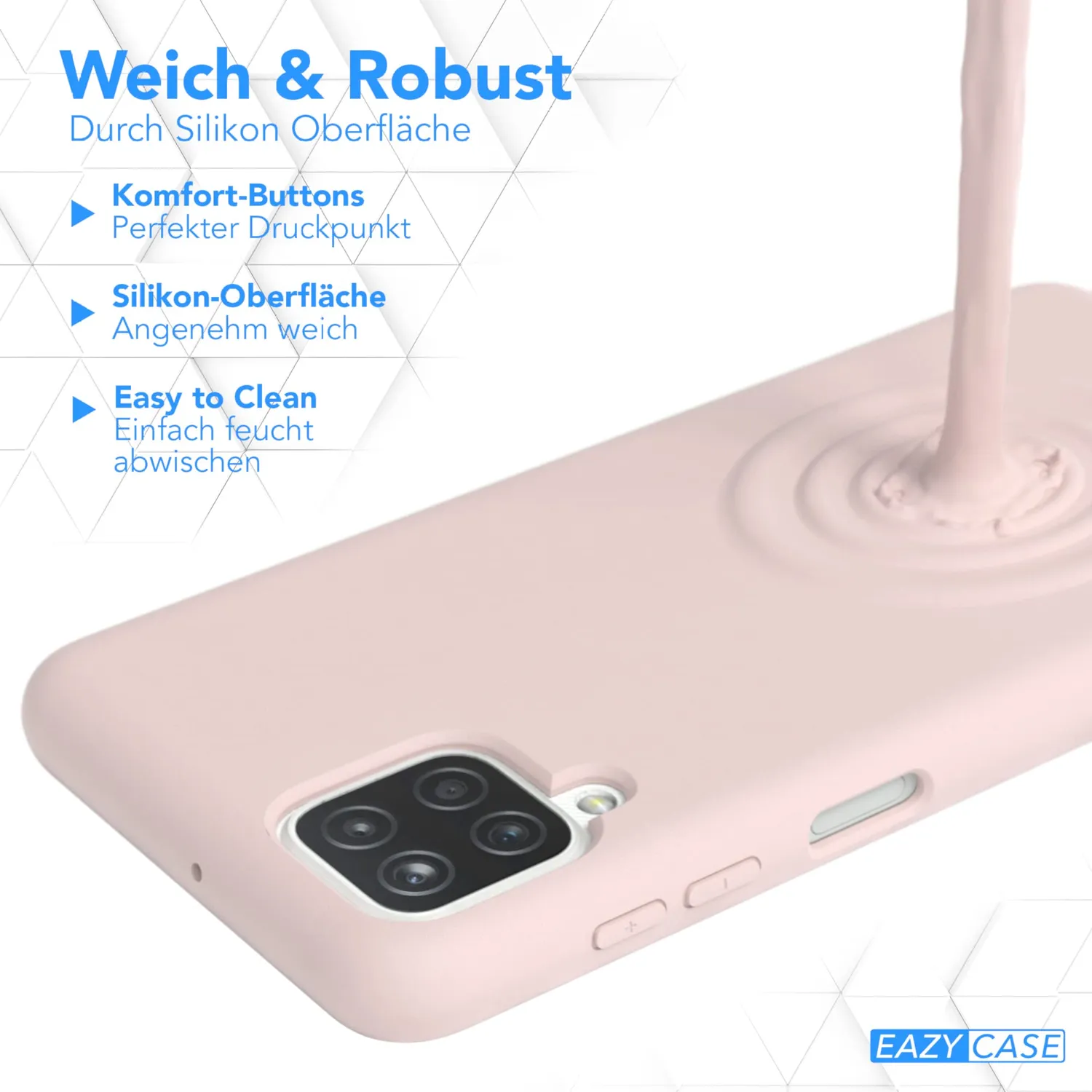 EAZY CASE Galaxy A12 Handykette Silikonhülle Altrosa