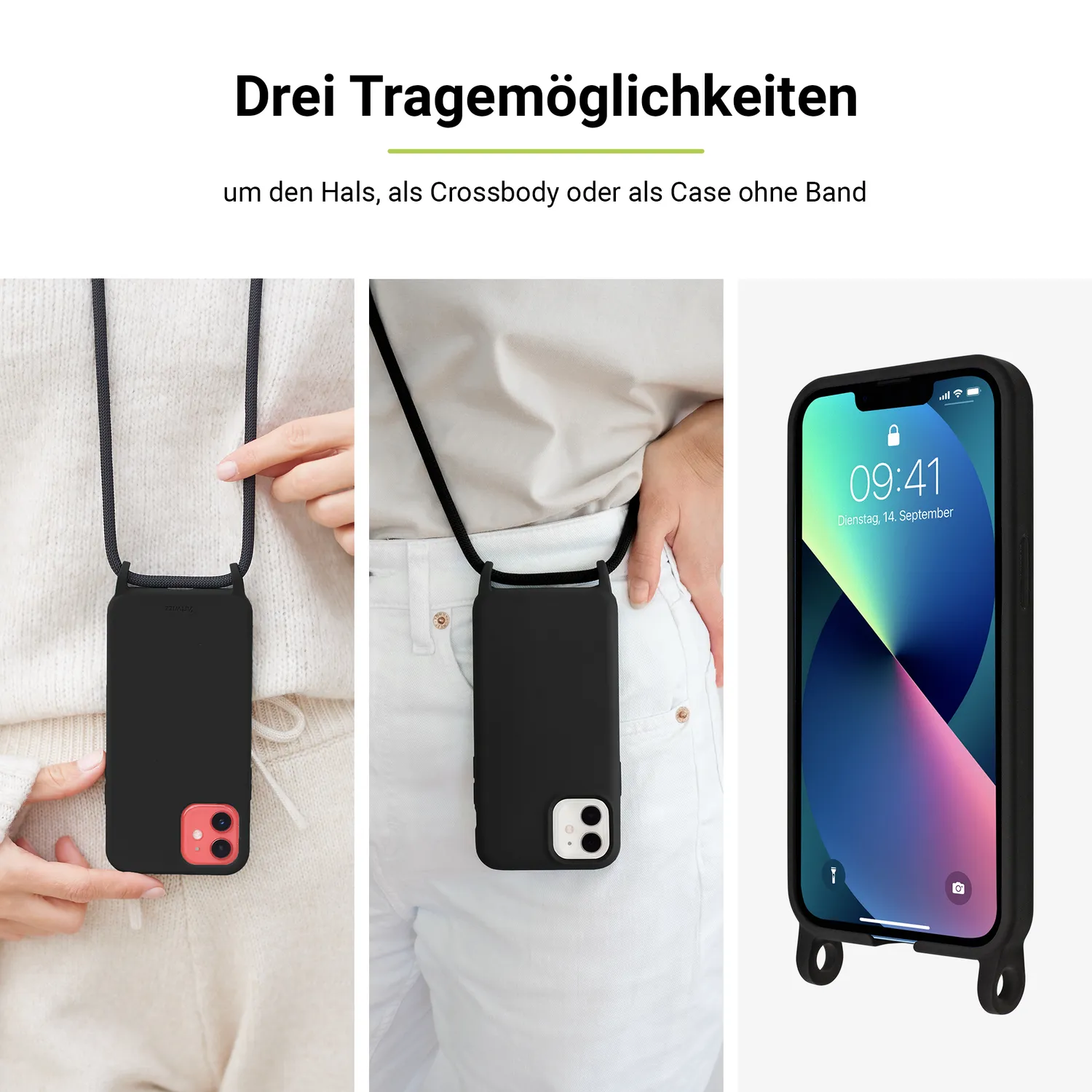 Artwizz HangOn Case iPhone 14 Pro Silikon Handykette Band