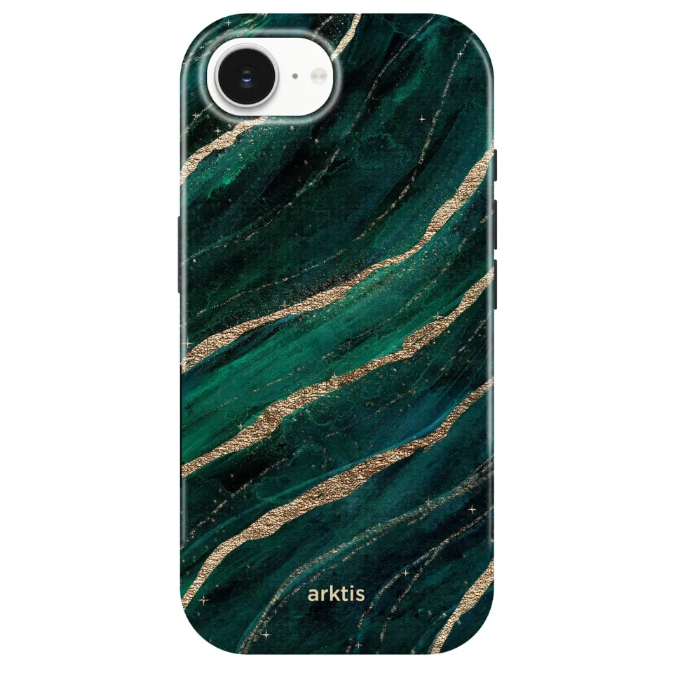 arktis iPhone 16e Hülle Green Marble MagSafe