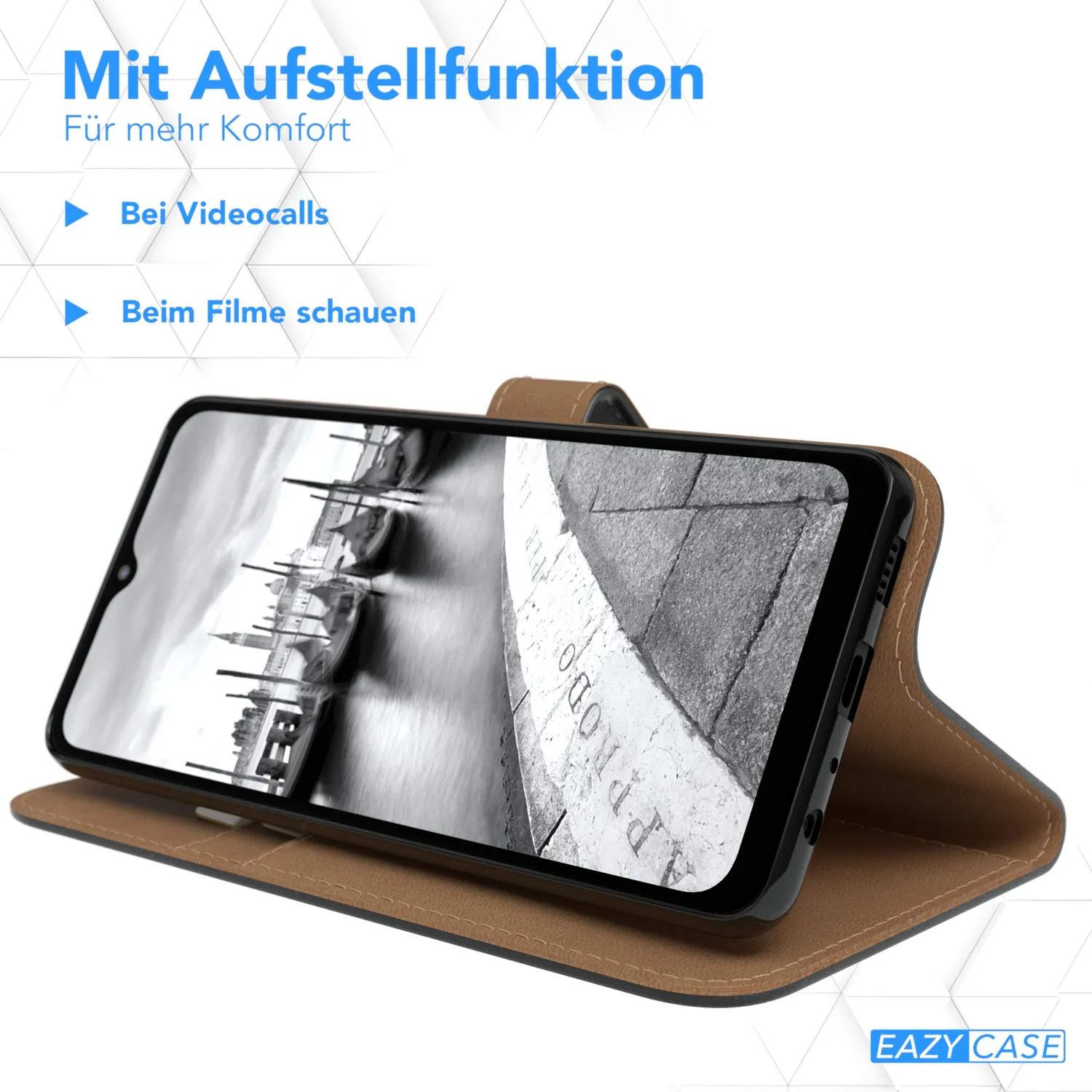 EAZY CASE Galaxy A12 Klapphülle Schwarz Book