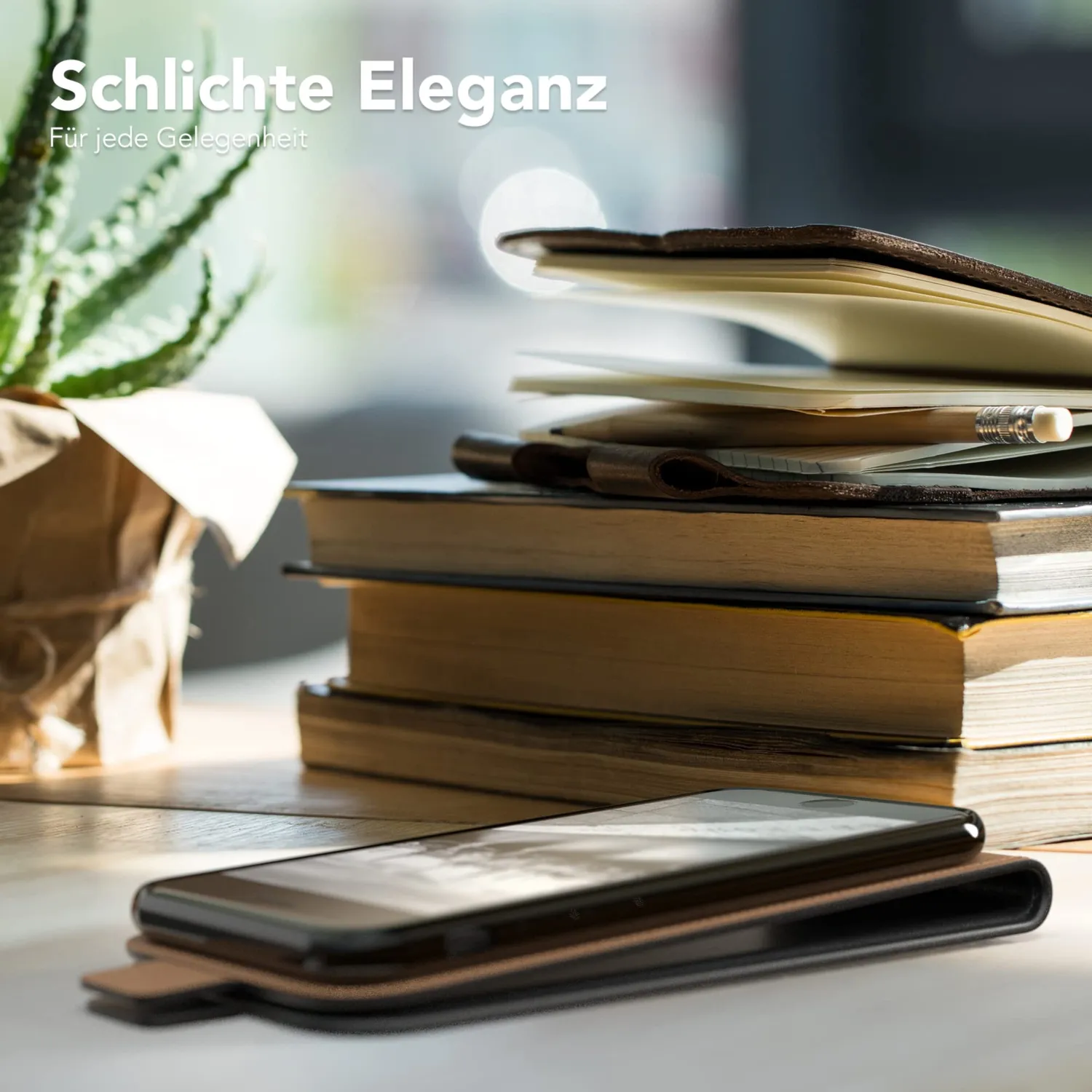 EAZY CASE Klapphülle für iPhone SE / 8 / 7 Schwarz