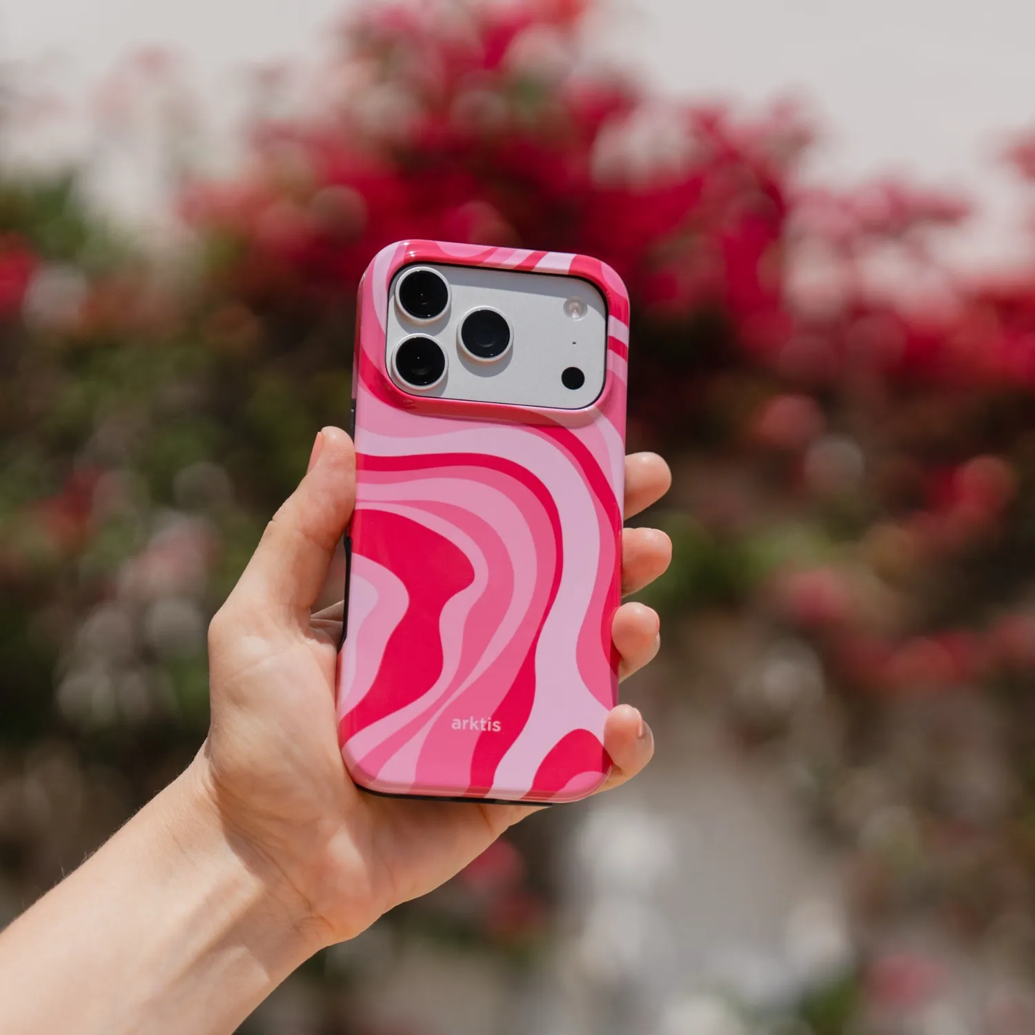 arktis Aura iPhone 15 Pro Max Hülle Aura Pink MagSafe