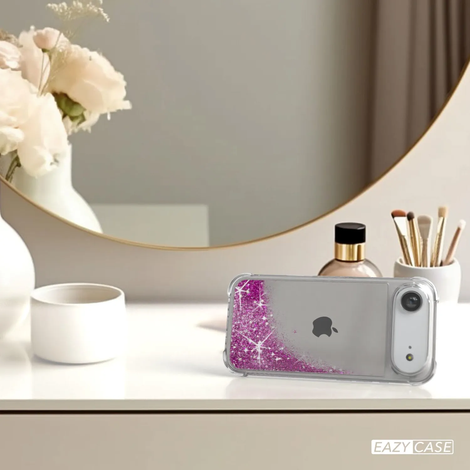 EAZY CASE iPhone Air Glitzerhülle Liquid Lila stoßfest