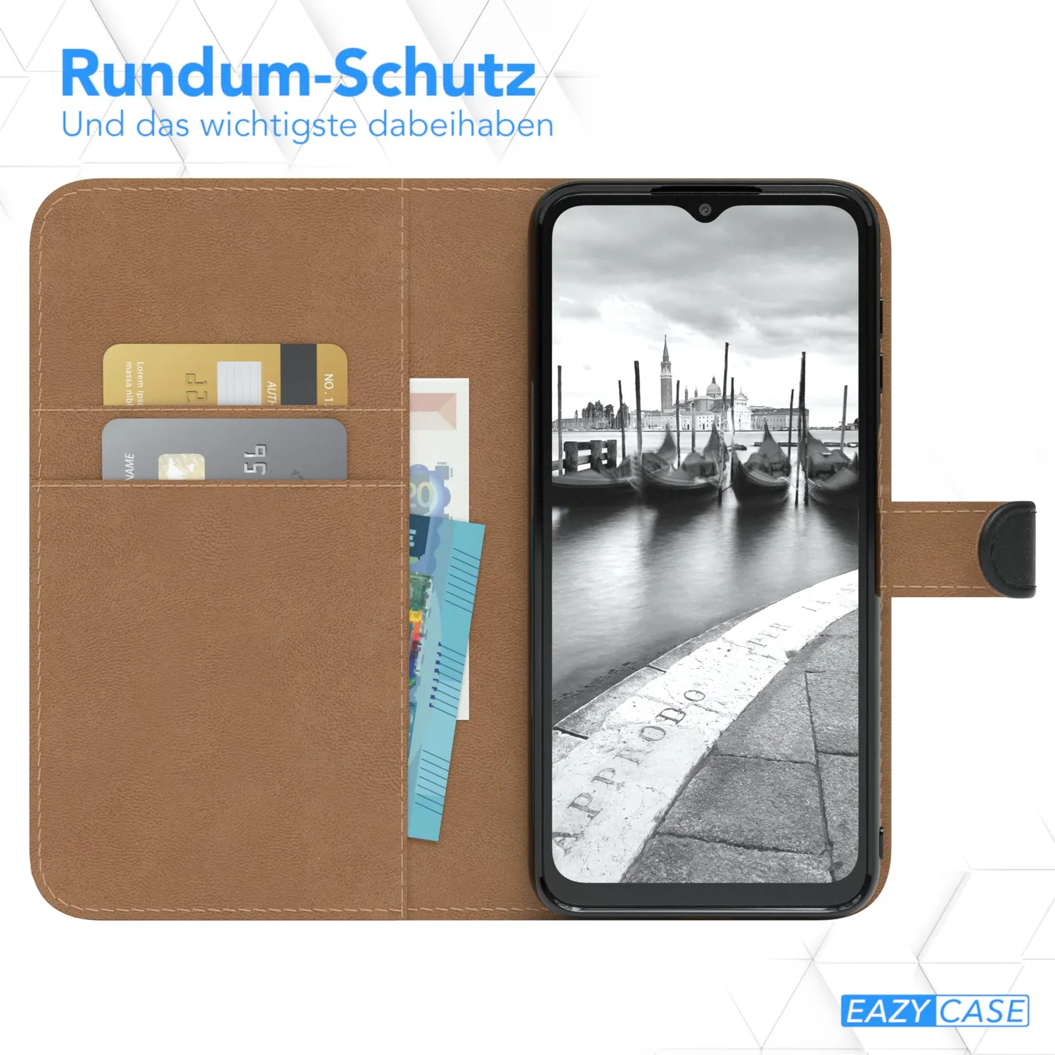 EAZY CASE Book Samsung Galaxy A23 Handytasche Schwarz Klappcover