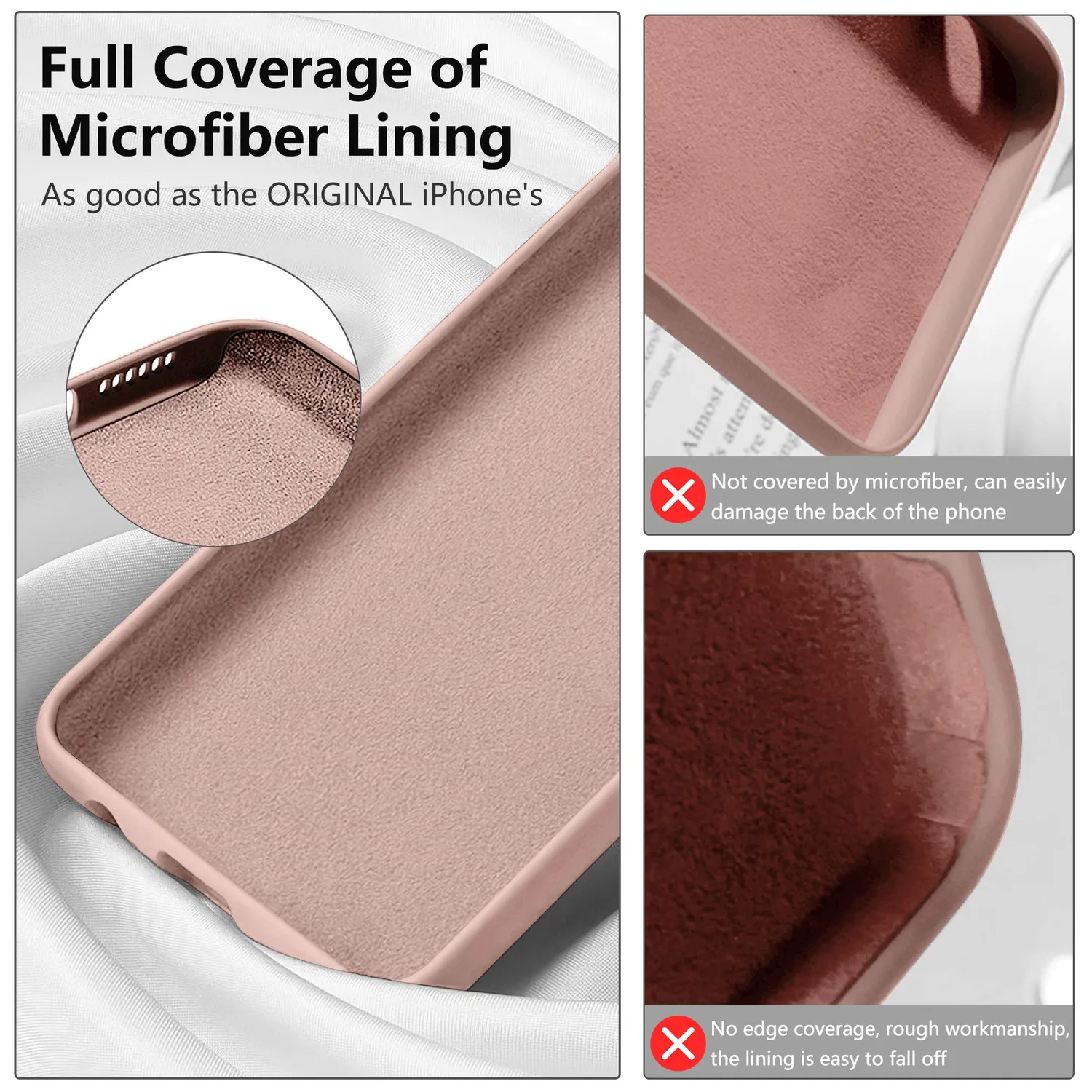 YATWIN iPhone 11 Pro Max Silikonhülle Sand Rosa matt
