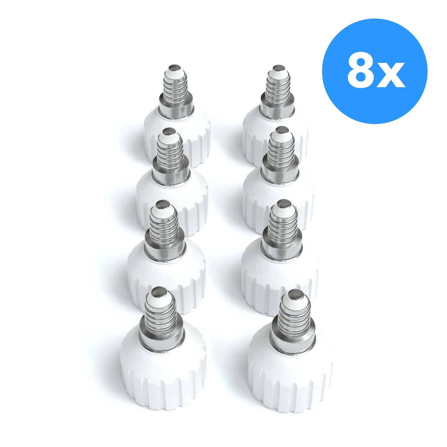EAZY CASE E14 auf GU10 Lampensockel Adapter 8X weiß