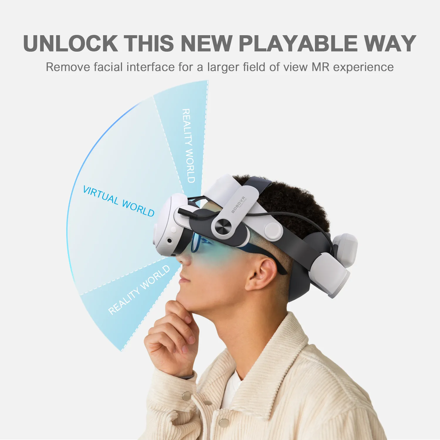 BOBOVR M3 Pro Akku-Strap für Quest 3/3S 5200mAh