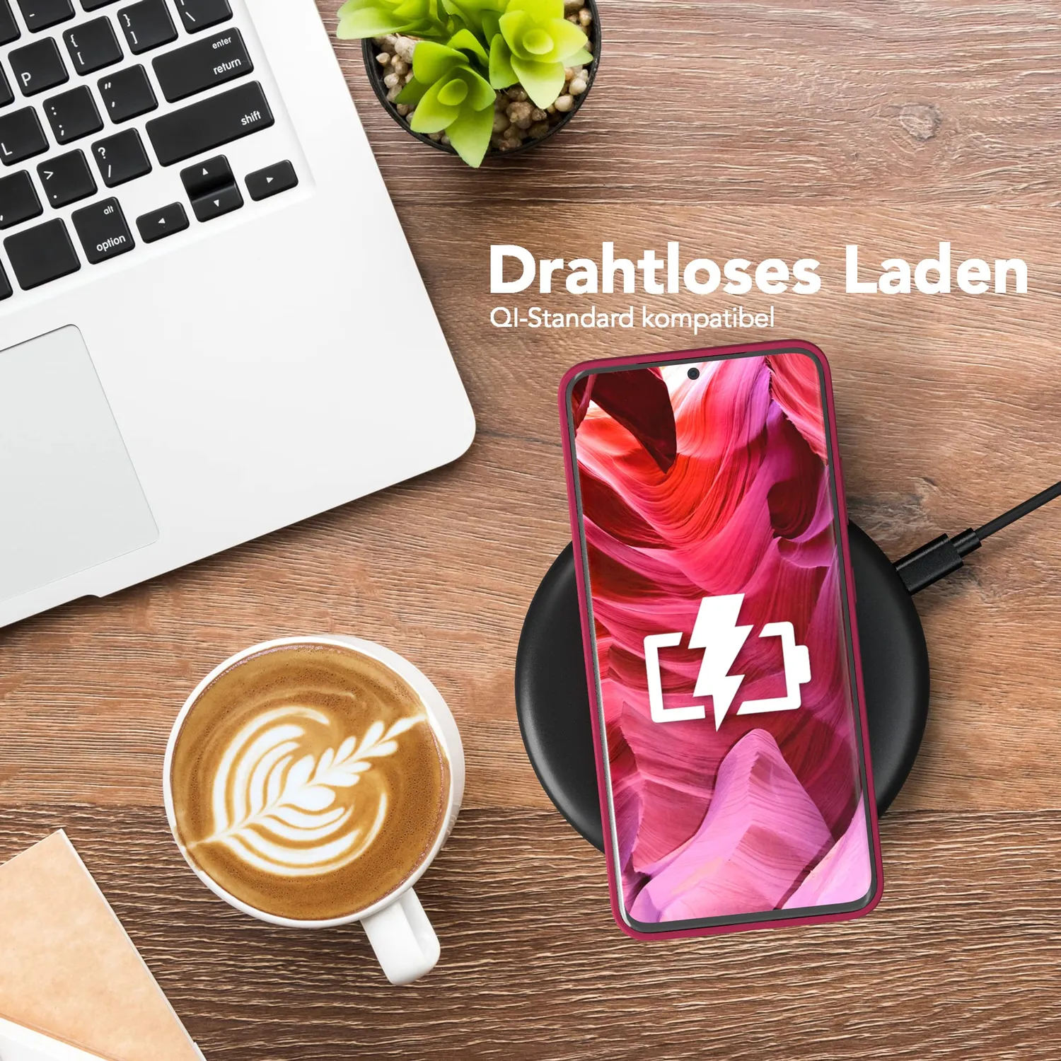EAZY CASE Galaxy S21 Ultra 5G Silikonhülle Beere Premium