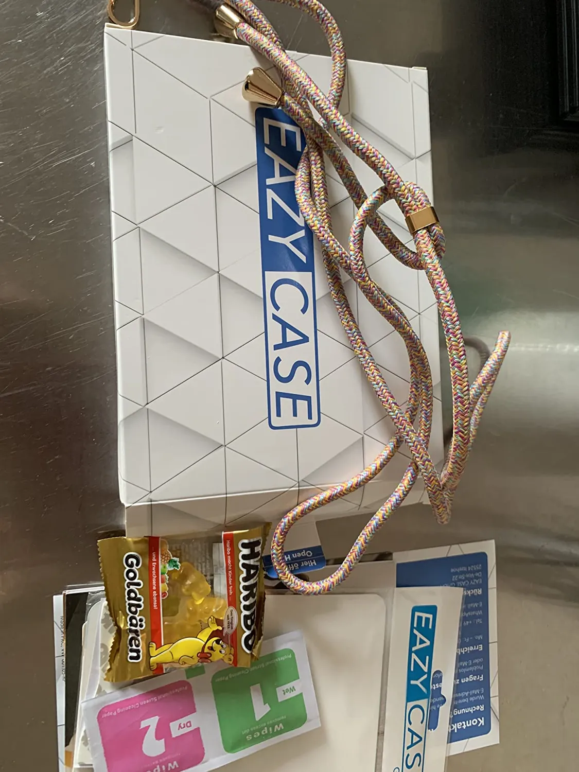 EAZY CASE Universal Handykette Anthrazit Handyband