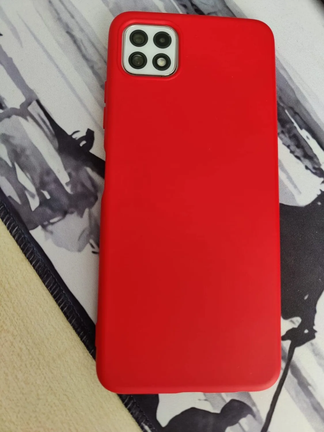 YATWIN Galaxy A22 5G Handyhülle Rot TPU matt