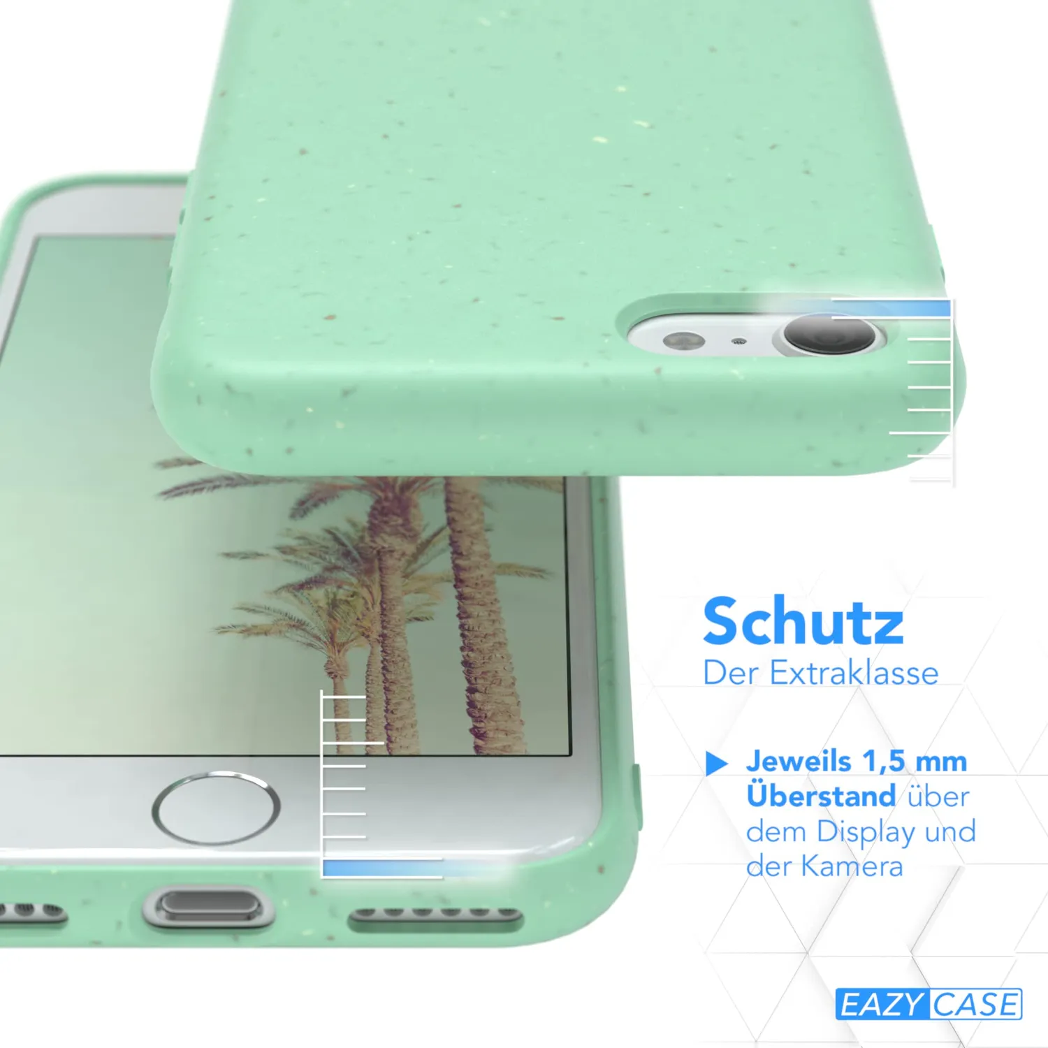 EAZY CASE Bio iPhone SE 8 7 Hülle Grün abbaubar