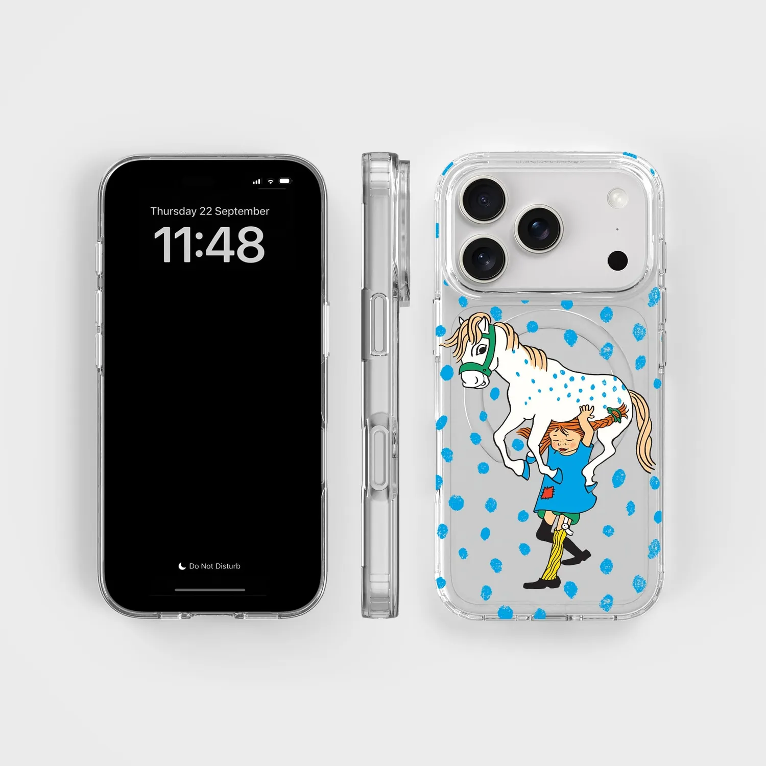 agood company CLRPRTCT Clear iPhone 17 Pro Handyhülle Pippi Pferd